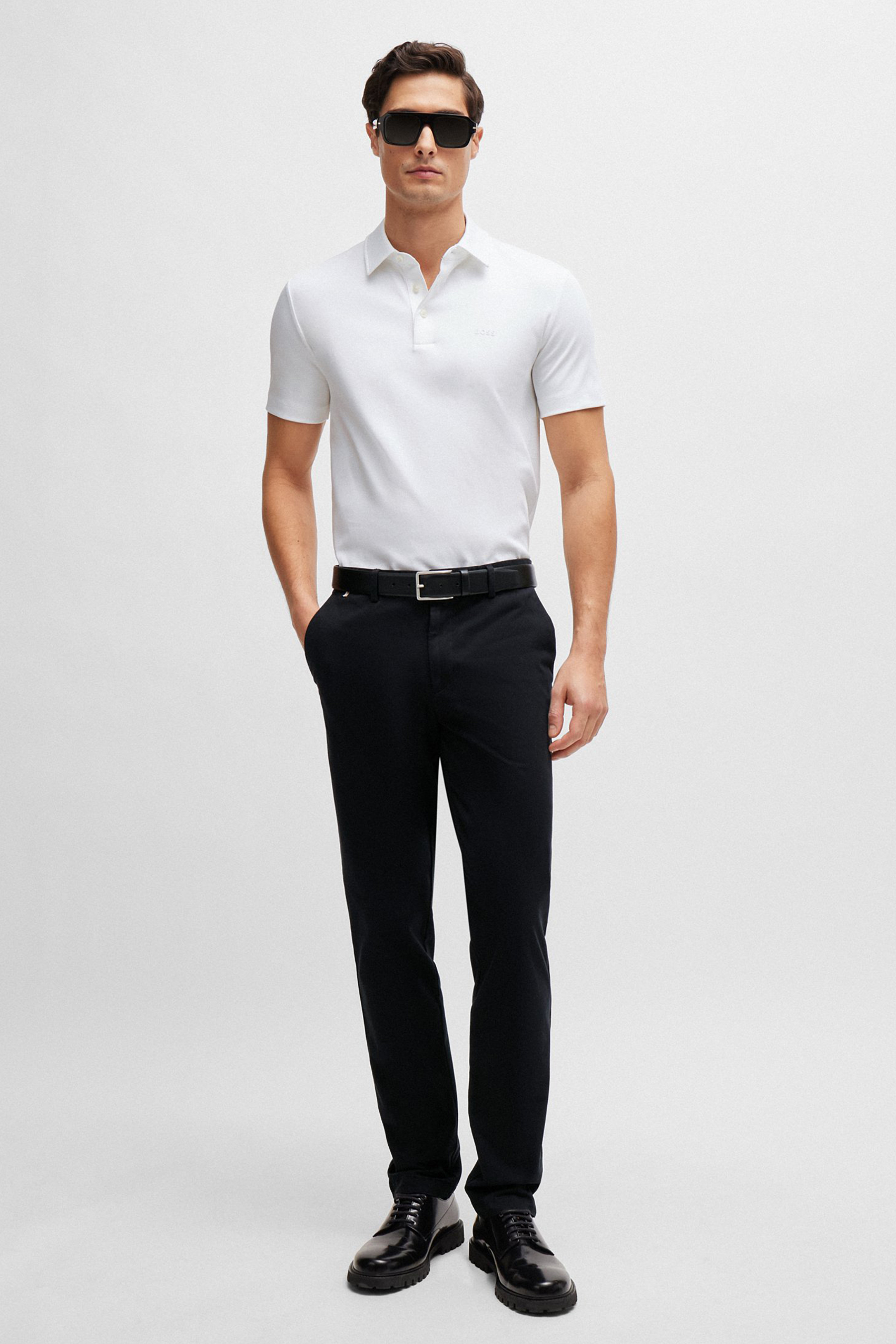 BOSS Slim Fit Interlock-Cotton Polo Shirt Palosh BOSS Slim Fit Interlock-Cotton Polo Shirt Palosh