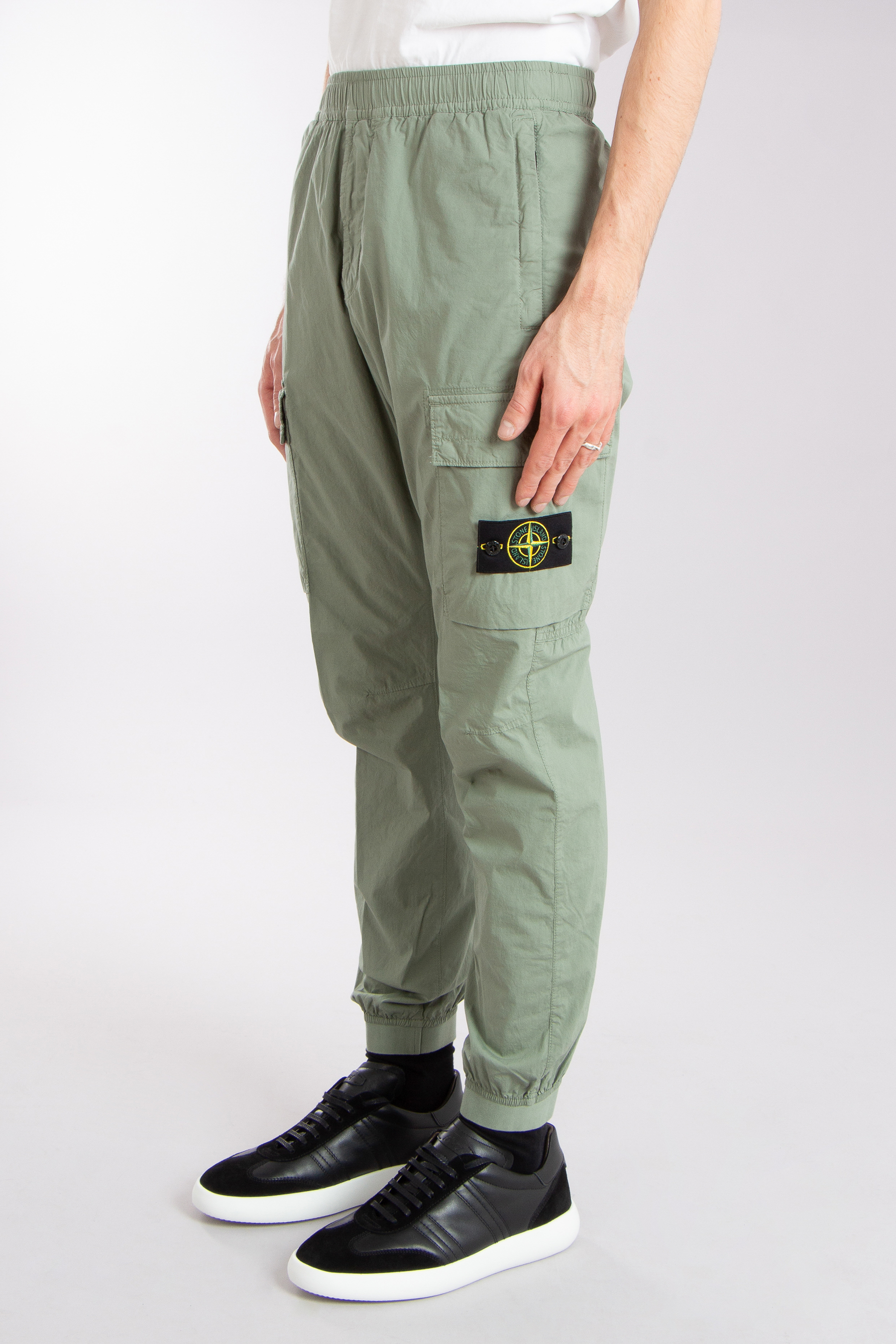 STONE ISLAND Regular Tapered Stretch Cotton Tela 'Paracadute' Pants STONE ISLAND Regular Tapered Stretch Cotton Tela 'Paracadute' Pants