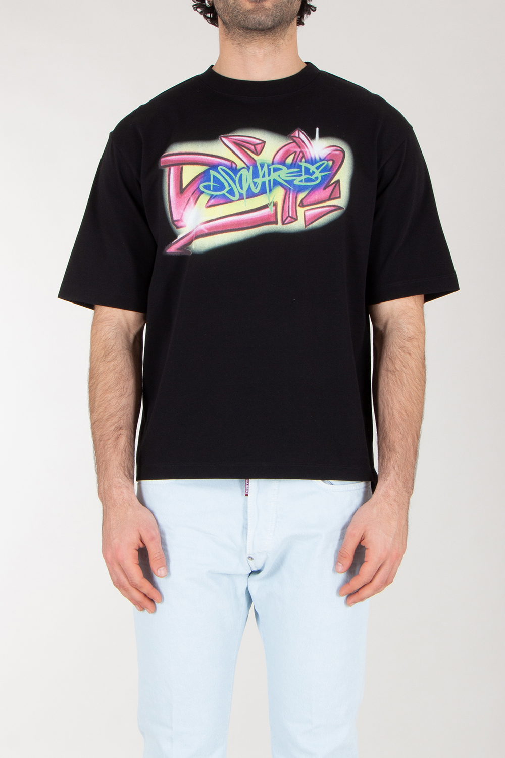 DSQUARED2 Loose Fit Cotton Graffiti T-Shirt