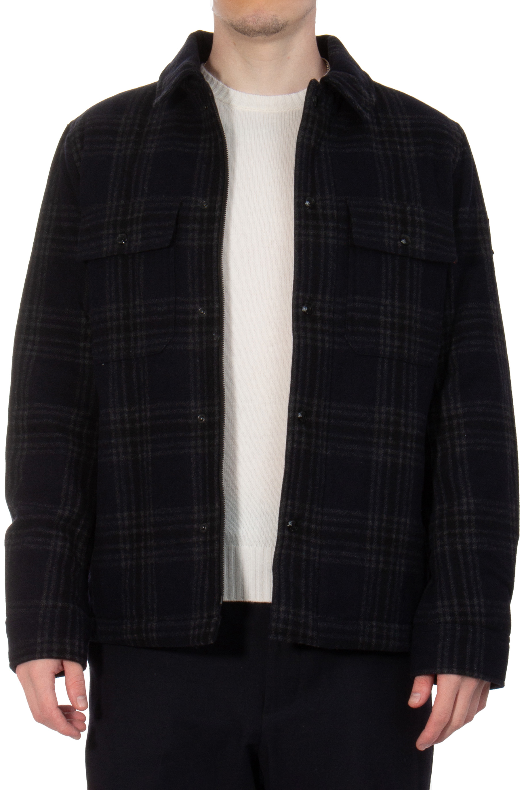 BELSTAFF Lined Checked Wool Blend Overshirt Longford BELSTAFF Lined Checked Wool Blend Overshirt Longford