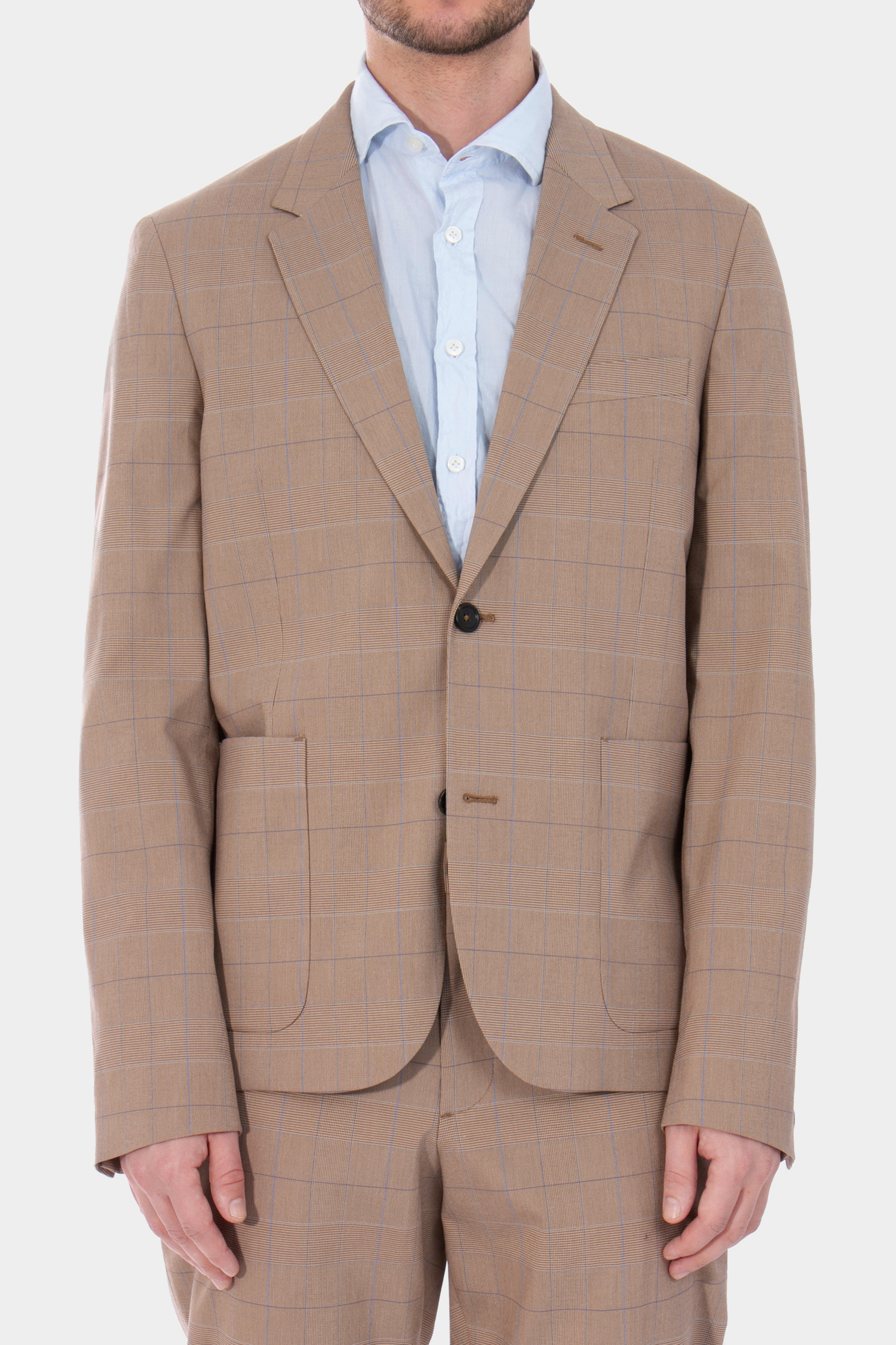 PAUL SMITH Checked Modal & Cotton Stretch Jacket