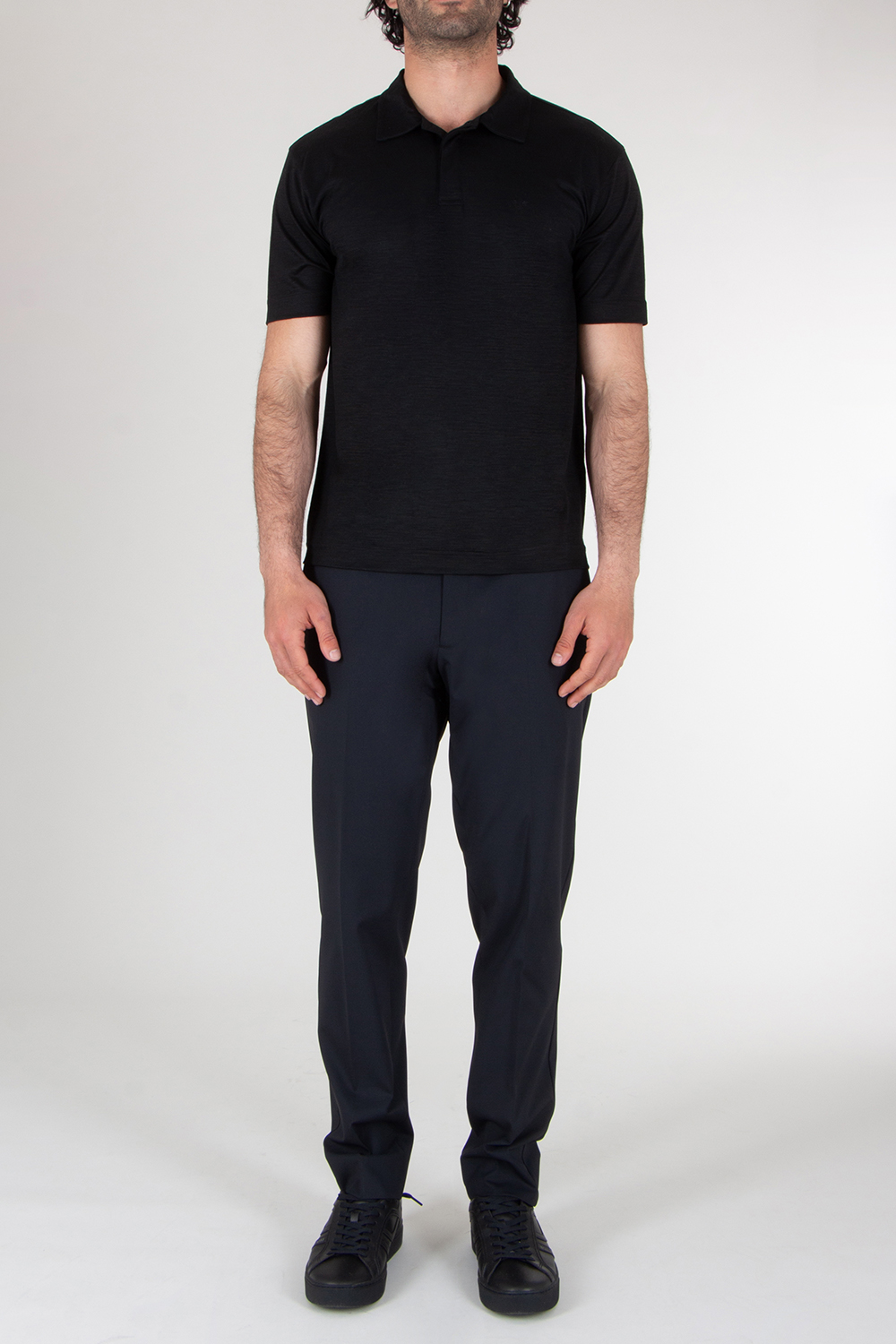 EMPORIO ARMANI Regular Fit Wool Polo Shirt