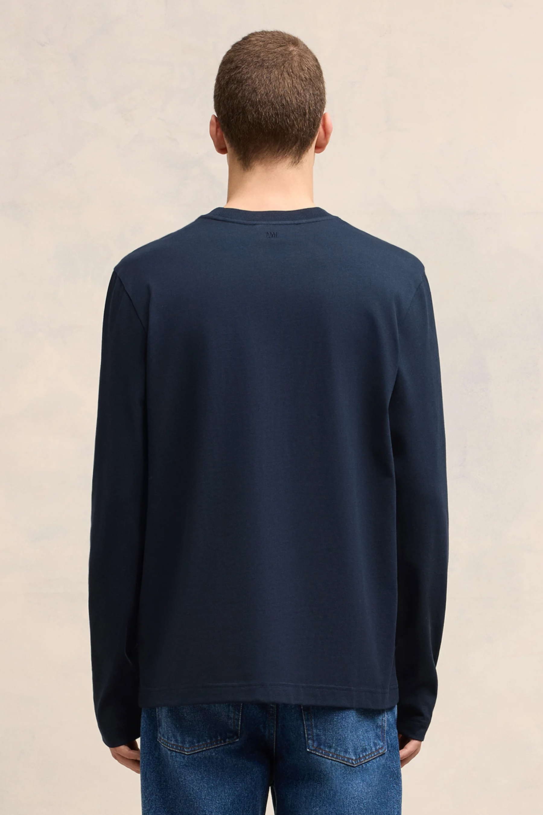 AMI PARIS Classic Fit Ami De Coeur Organic Cotton Jersey Long Sleeve T-Shirt AMI PARIS Classic Fit Ami De Coeur Organic Cotton Jersey Long Sleeve T-Shirt