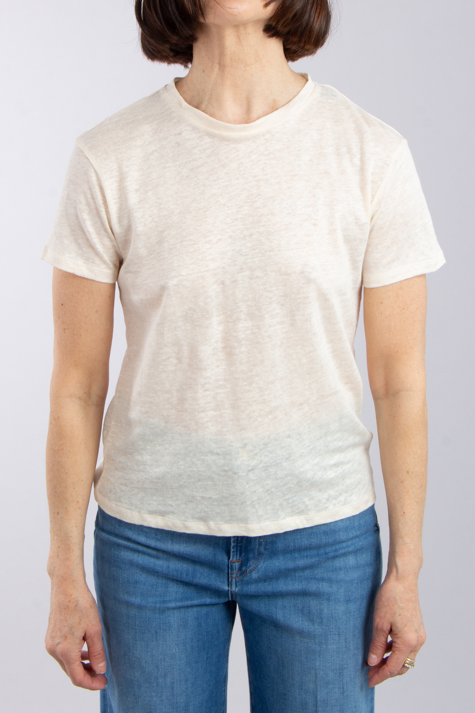 MC 2 SAINT BARTH Premium Linen T-Shirt Emilie