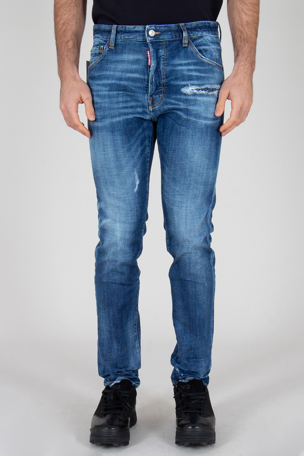 DSQUARED2 Slim Fit Cotton Stretch Denim Teddy Jeans
