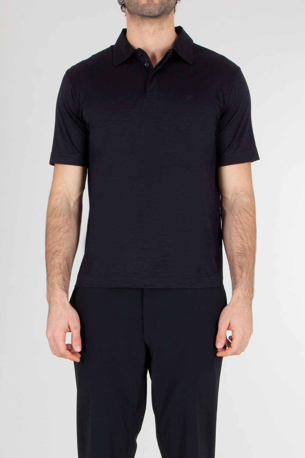 EMPORIO ARMANI Regular Fit Wool Jersey Polo Shirt