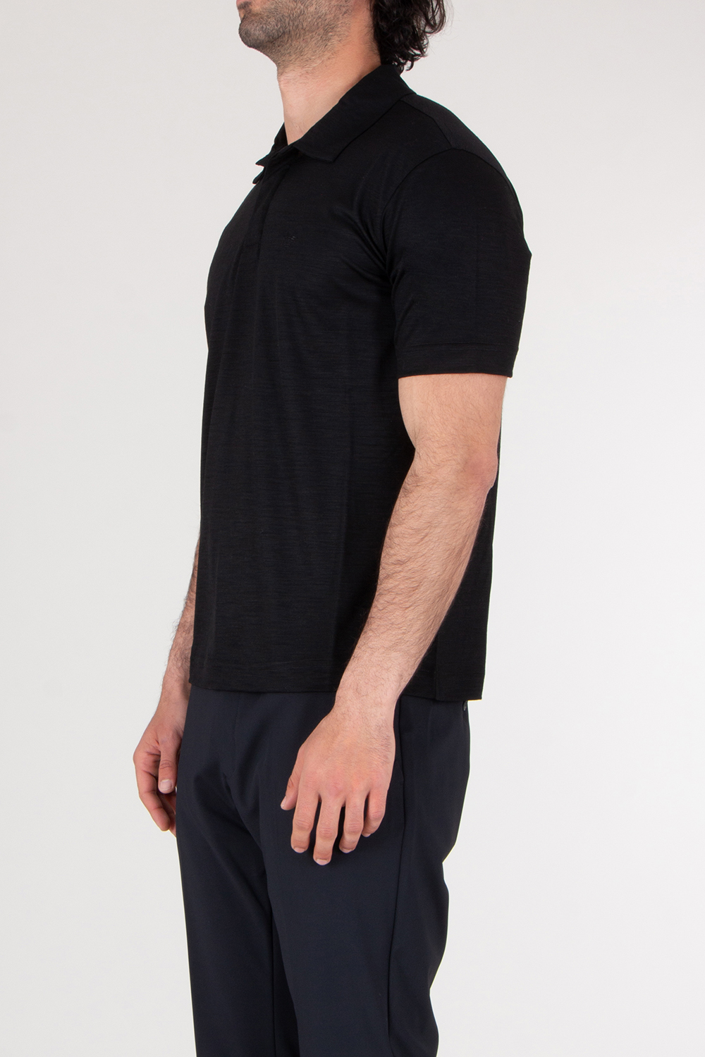 EMPORIO ARMANI Regular Fit Wool Polo Shirt