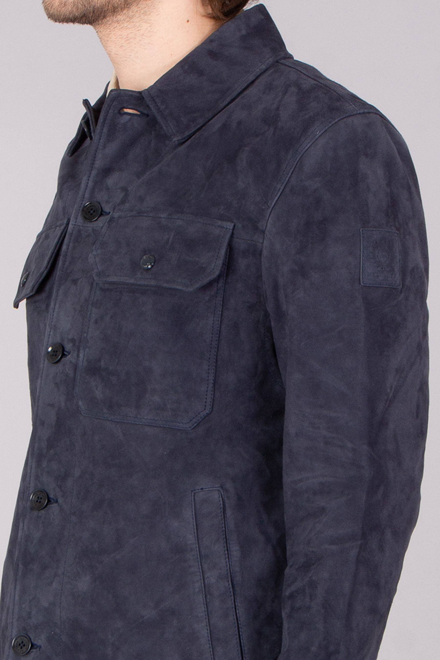 BELSTAFF Regular Fit Goat Suede Overshirt Waypoint BELSTAFF Regular Fit Goat Suede Overshirt Waypoint