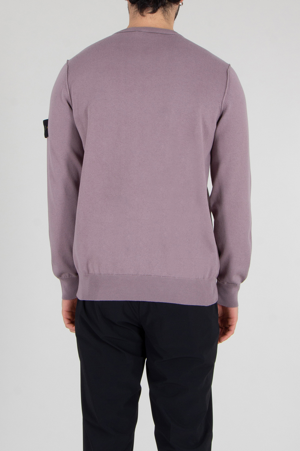 STONE ISLAND Regular Fit Light Raw Hand Organic Cotton Crew Neck Sweater