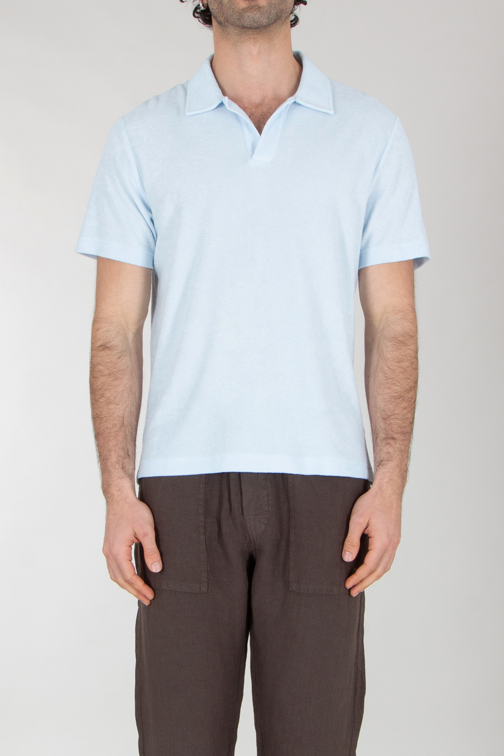 MC 2 SAINT BARTH Regular Fit Lyocell-Cotton Terry Polo Shirt Jeremy