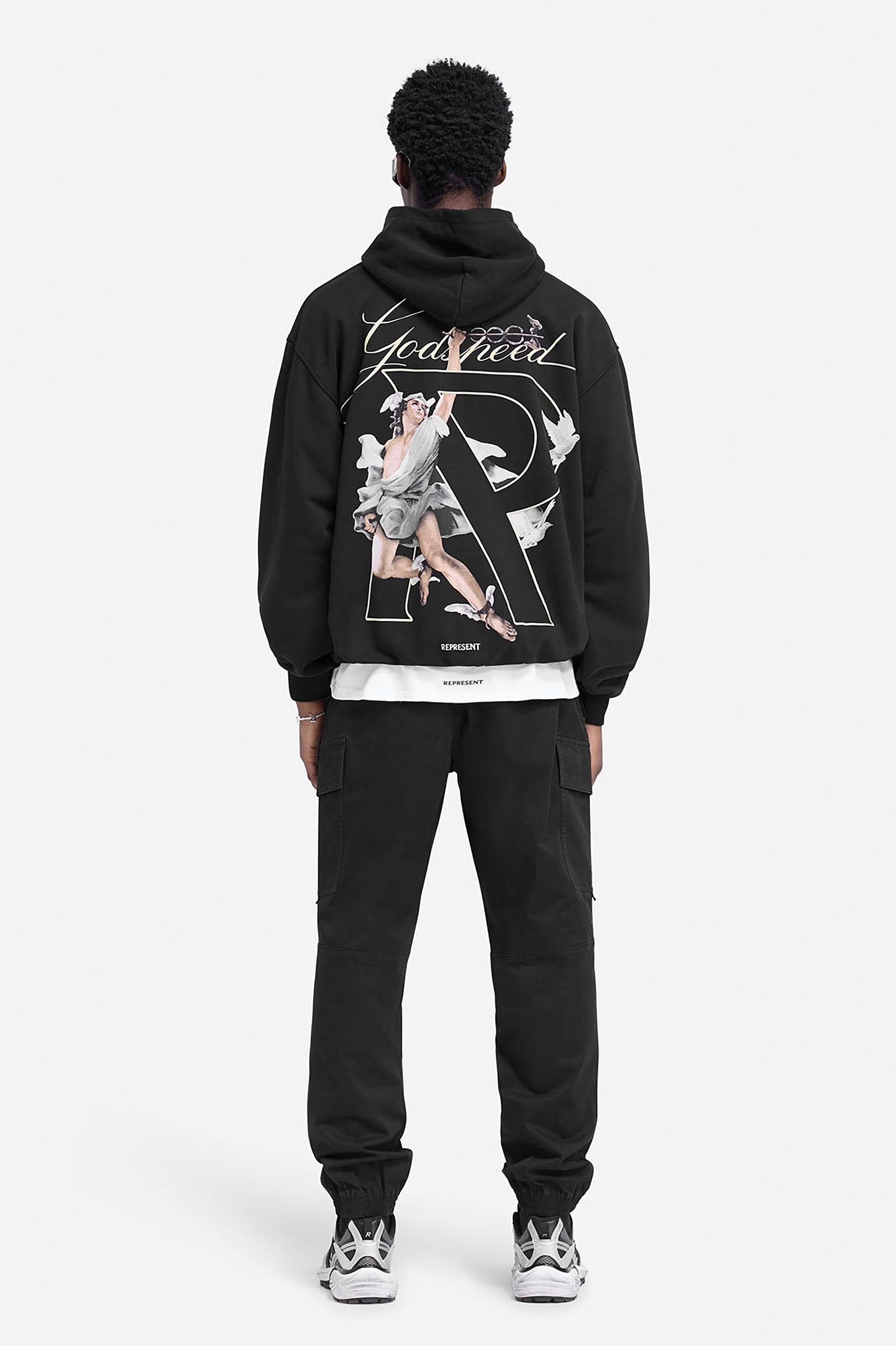 REPRESENT Hermes Print Cotton Hoodie REPRESENT Hermes Print Cotton Hoodie