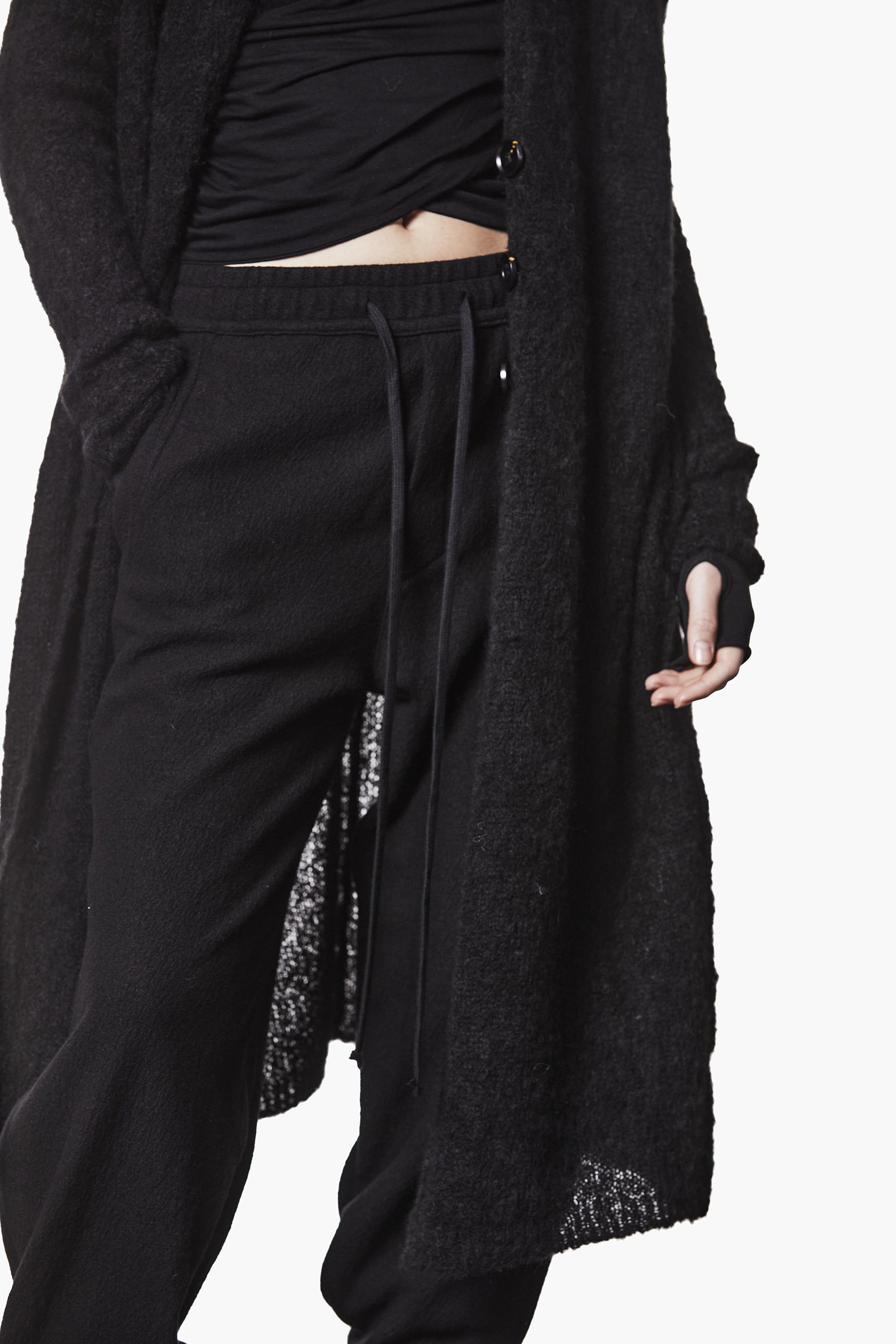 THOM KROM Oversized Long Alpaca Blend Cardigan Mantel, Langarm, Hosen, Pullover