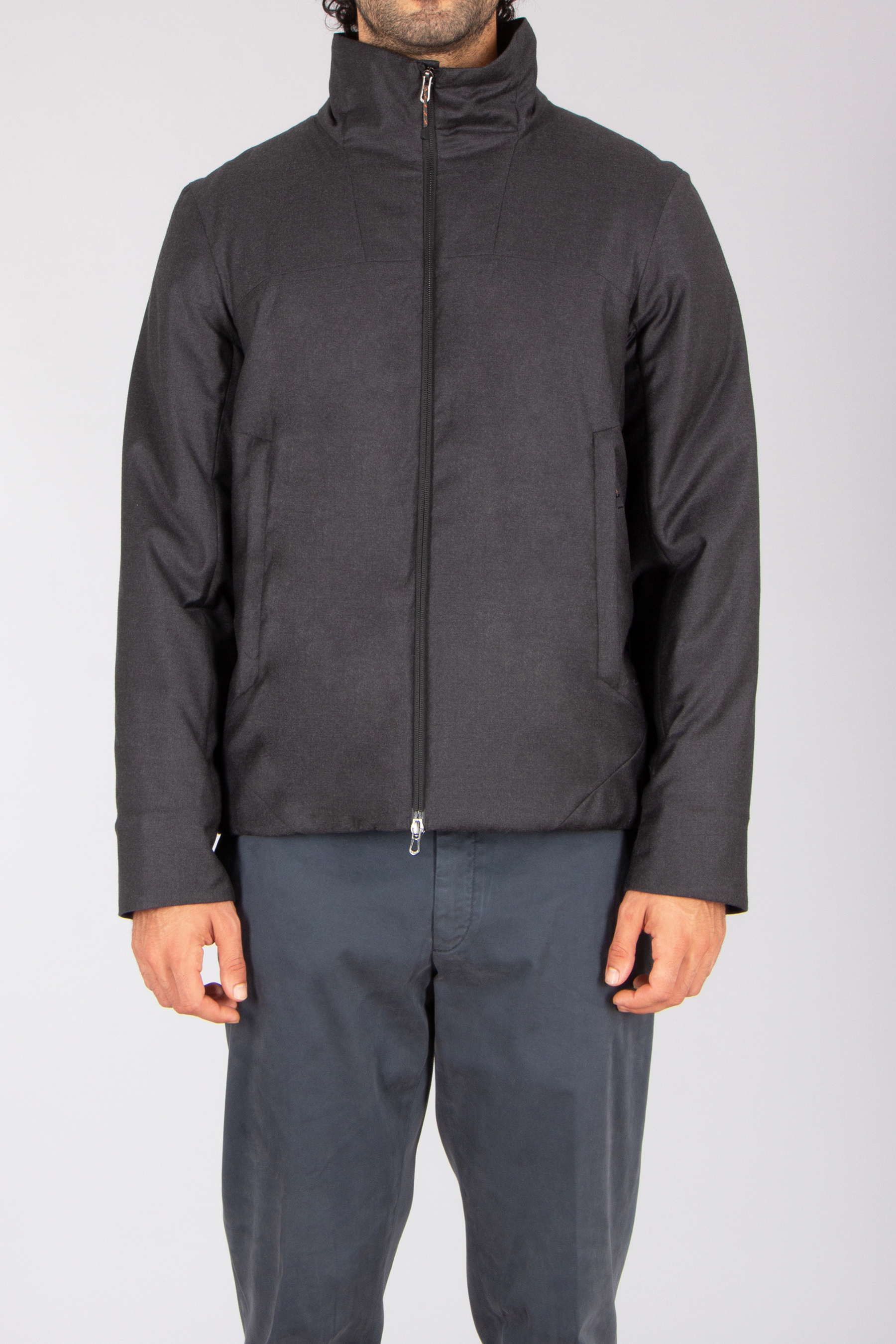 SEASE Regular Fit Insulated Packable Virgin Wool-Silk Flannel Light Warmer Jacket Bekleidung, Mantel, Jacke, Fleece, Kapuzenpulli