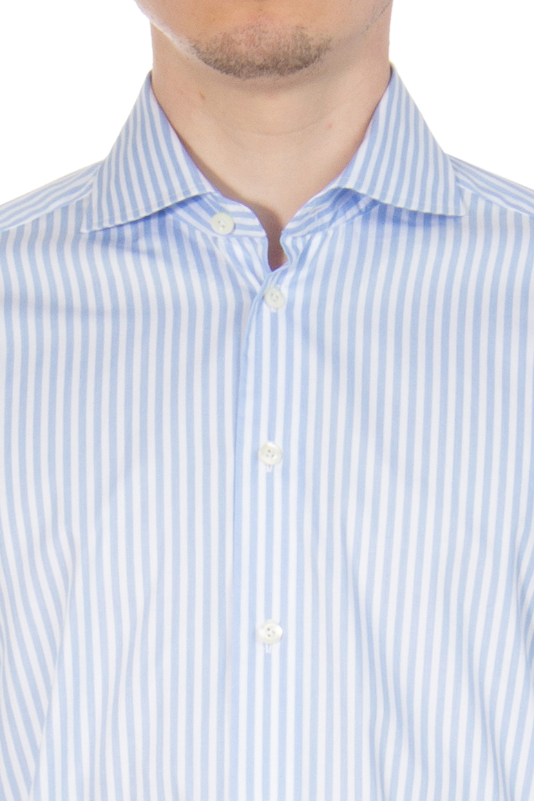 VAN LAACK Striped Cotton Business Shirt Tailor Fit