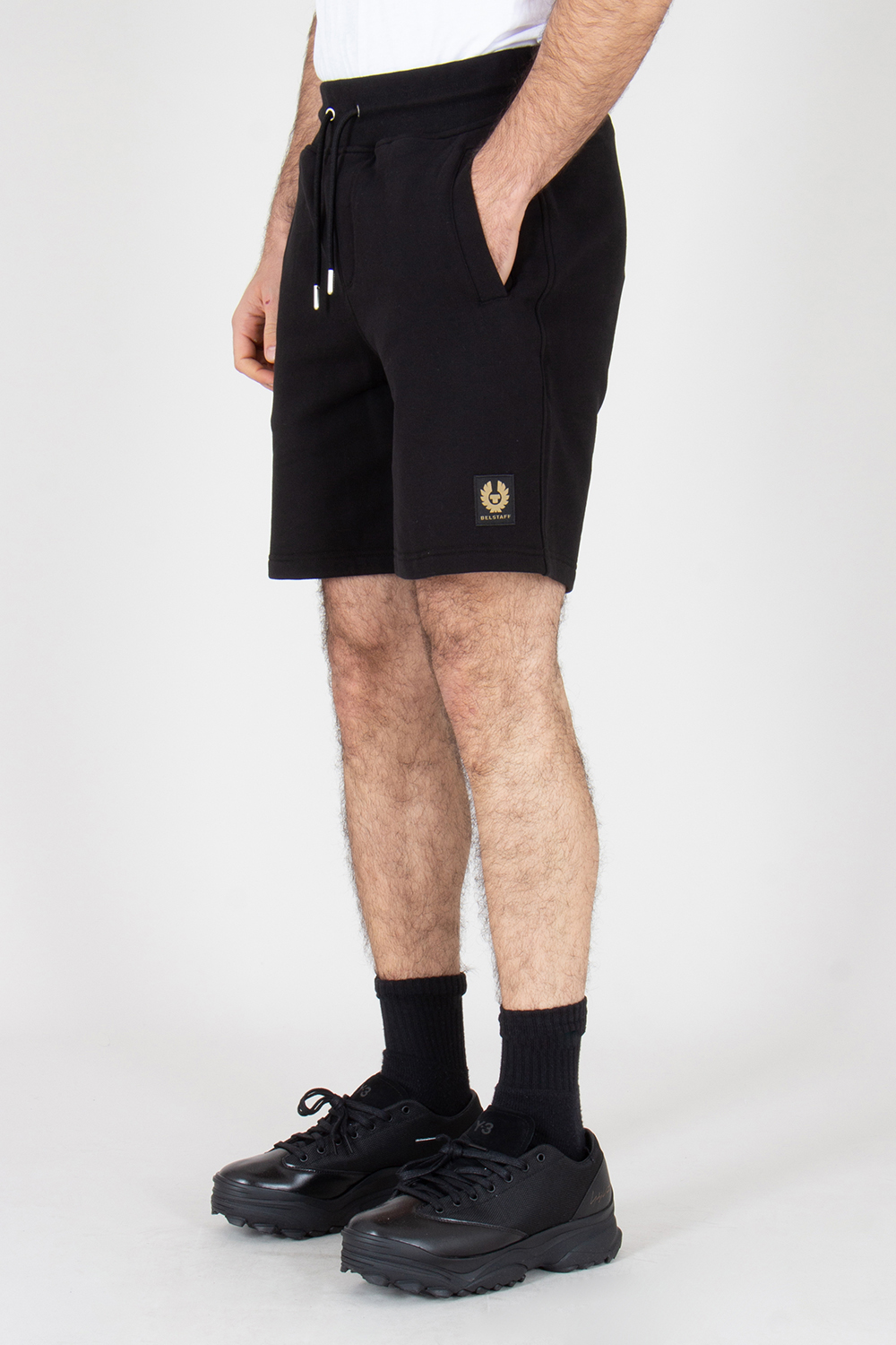 BELSTAFF Relaxed Fit Organic Cotton Fleece Sweatshorts
