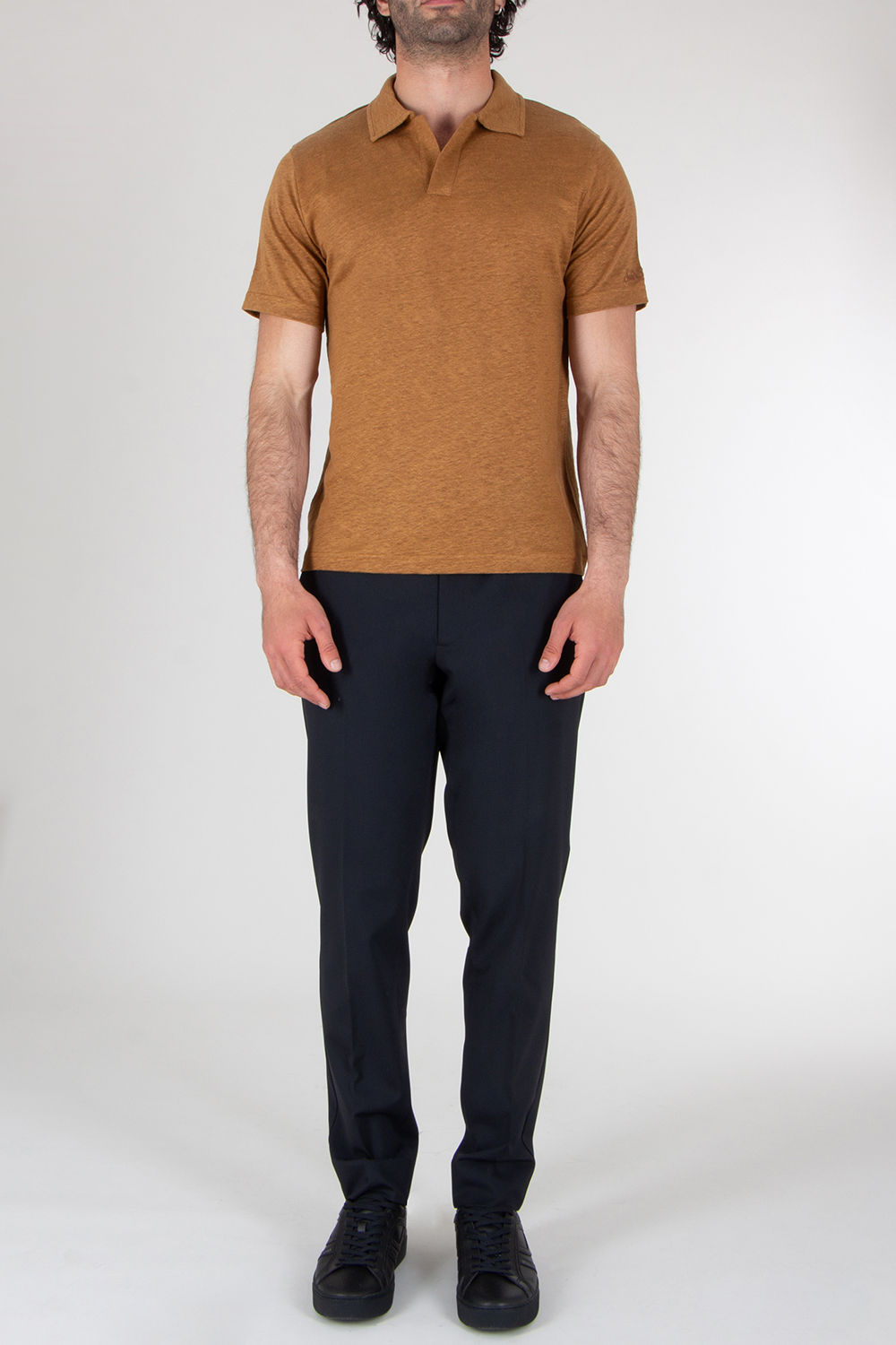 MC2 SAINT BARTH Regular Fit Linen Polo Shirt