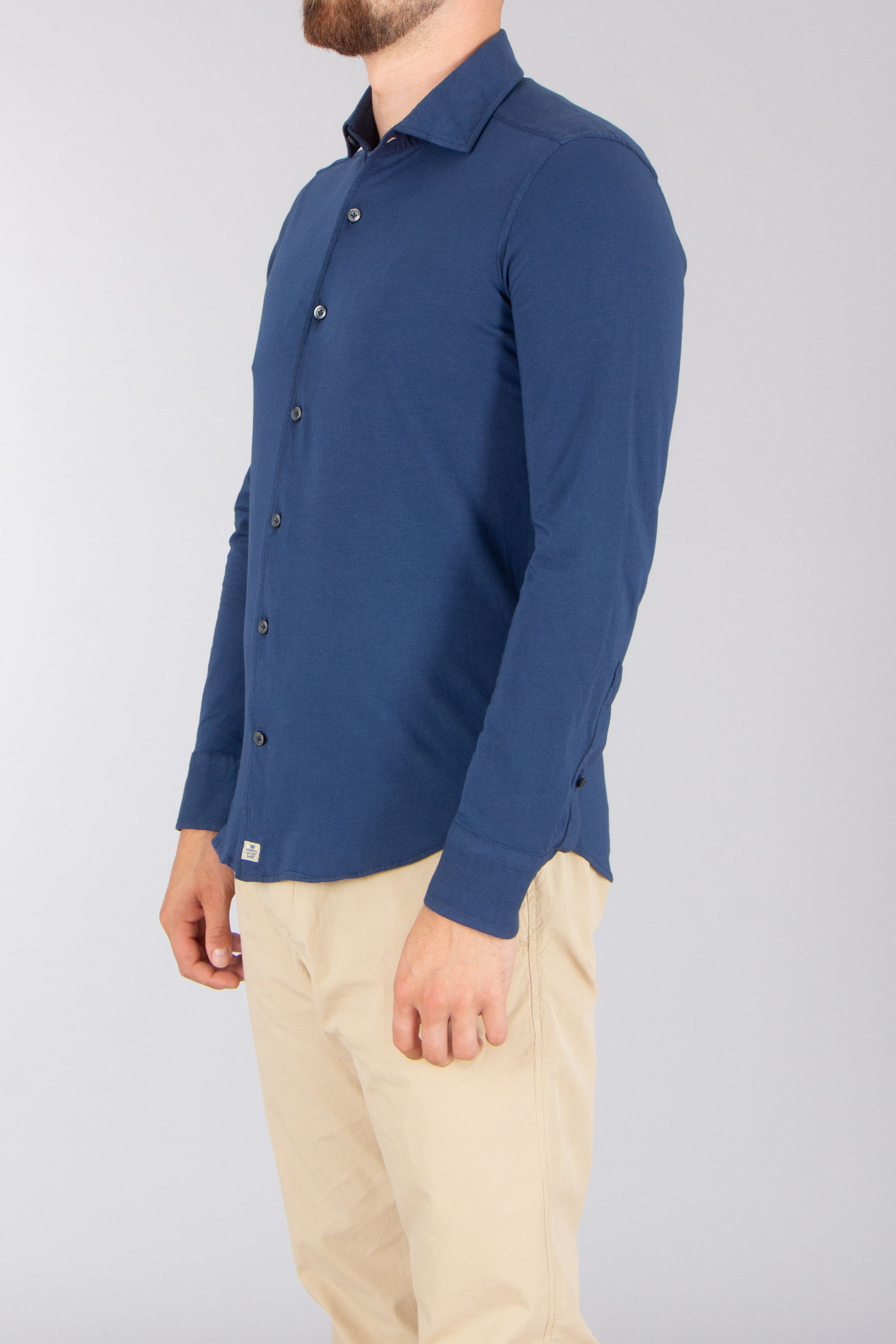 SONRISA Slim Fit Stretch Cotton Jersey Shirt Hemd, Langarm, Ärmel, Hosen, Kleid, Hemd