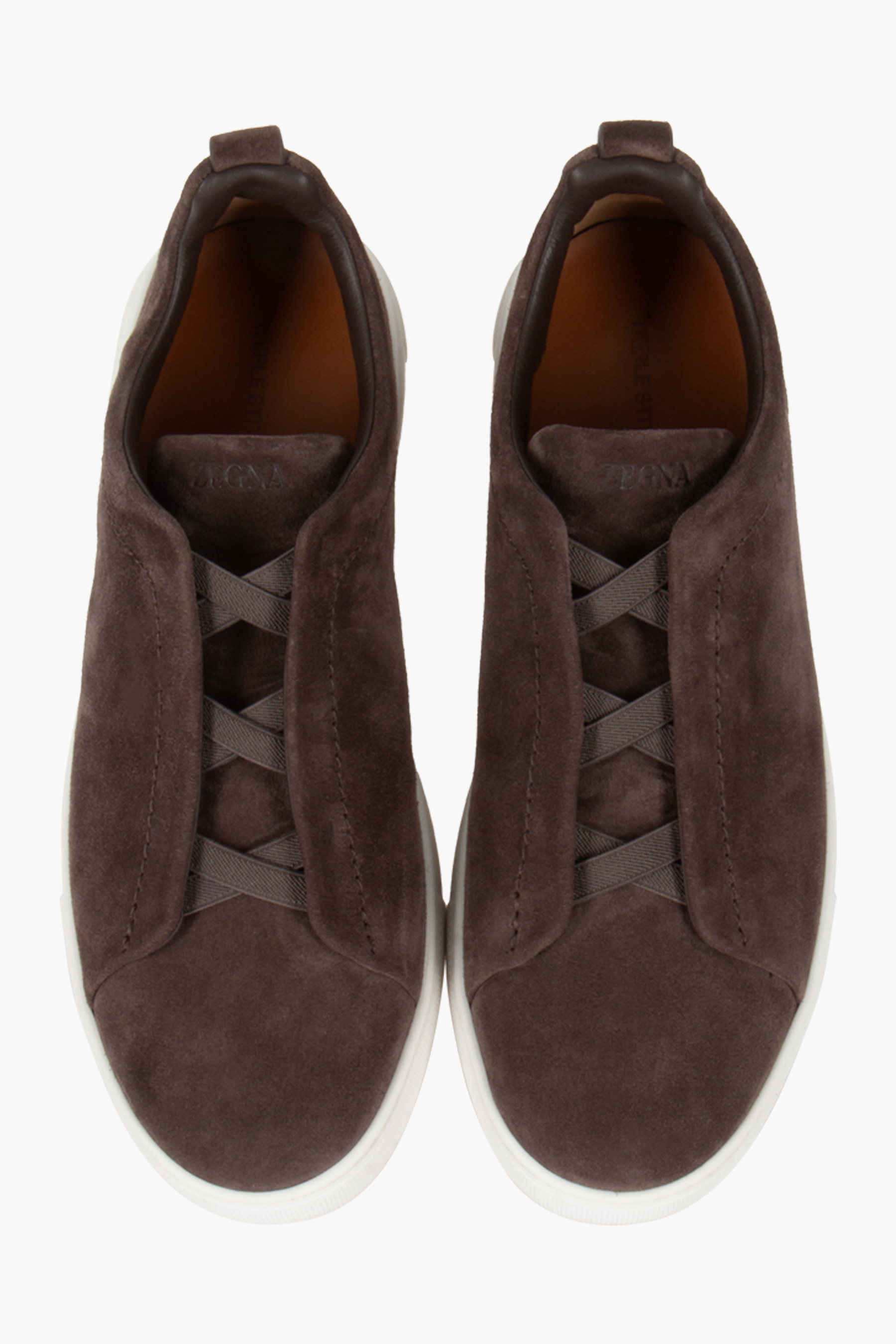 ZEGNA Suede Sneakers Triple Stitch Wildleder, Kleidung, Schuhwerk, Schuh