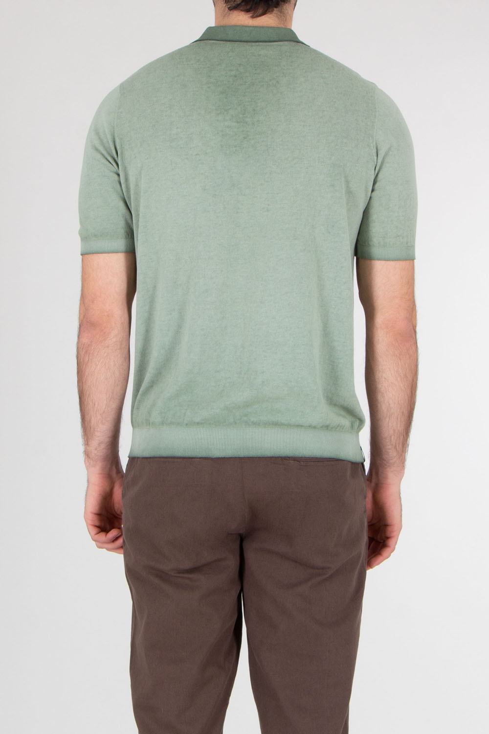 AROVESCIO Regular Fit Cotton Knit Polo