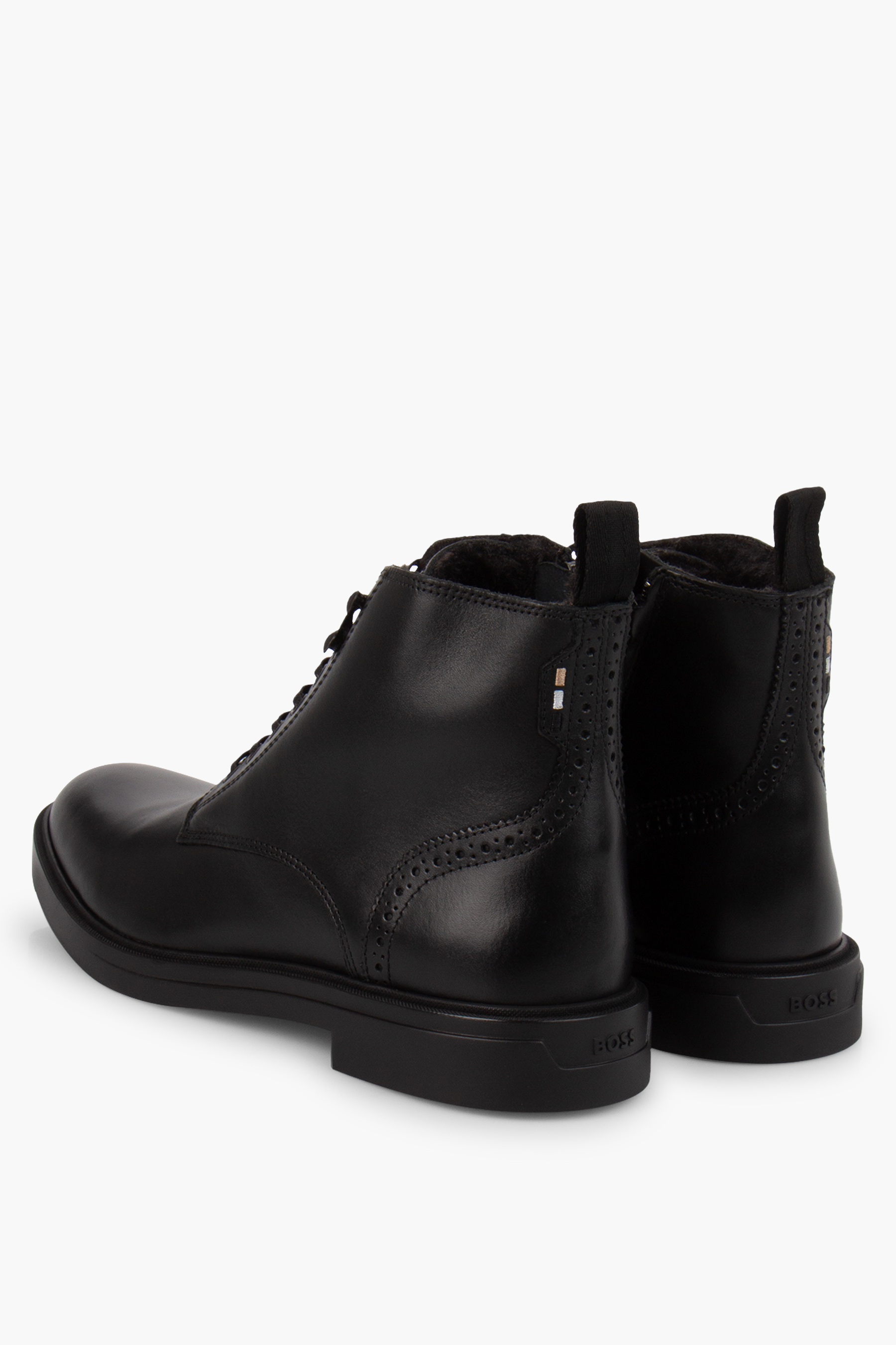 BOSS Lined Leather Ankle Boots Calev BOSS Lined Leather Ankle Boots Calev