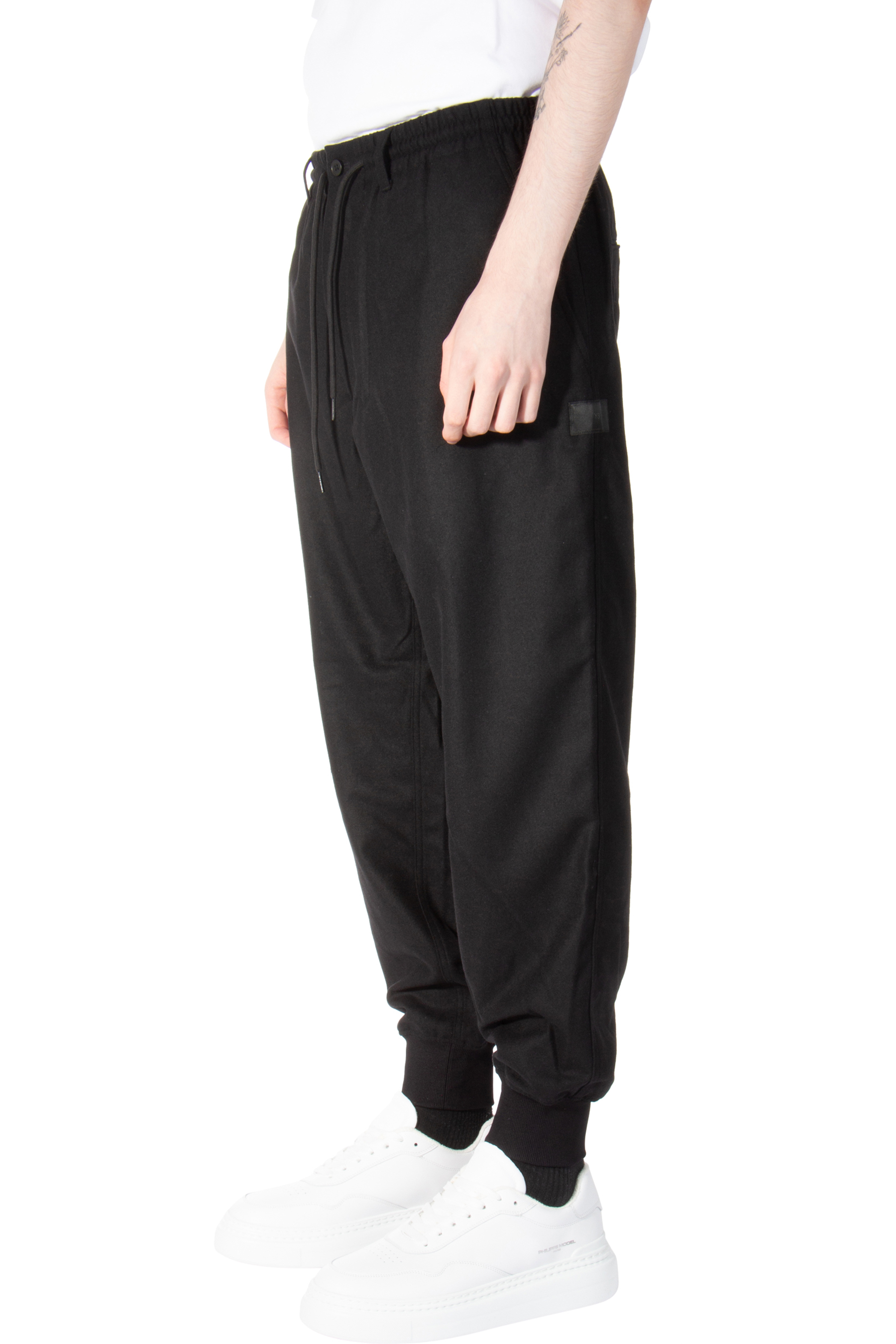 Y-3 Wool Blend Cuffed Flannel Pants Y-3 Wool Blend Cuffed Flannel Pants