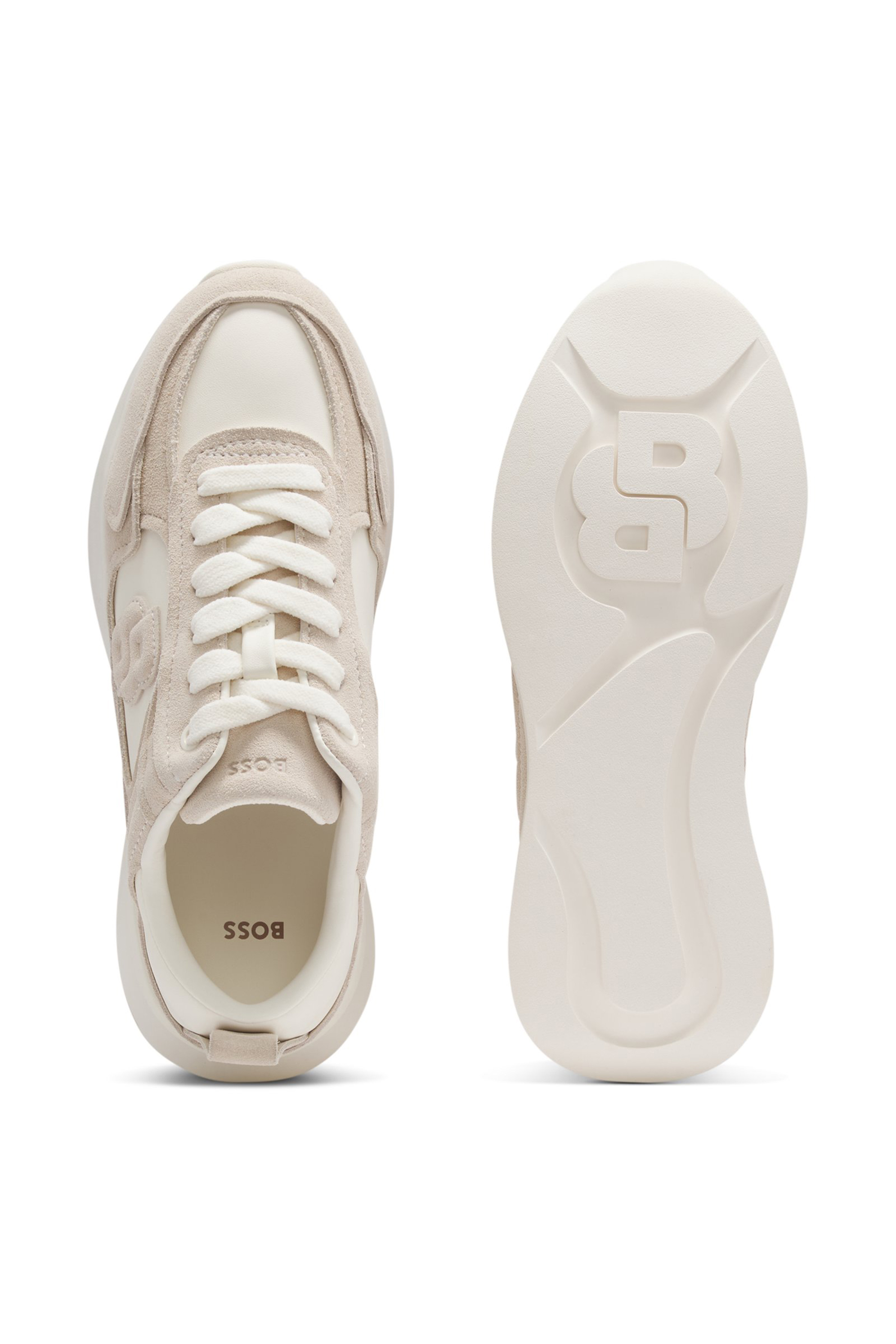 BOSS Faux Leather & Suede Sneakers B Icon Bekleidung, Schuhwerk, Schuh, Sneaker