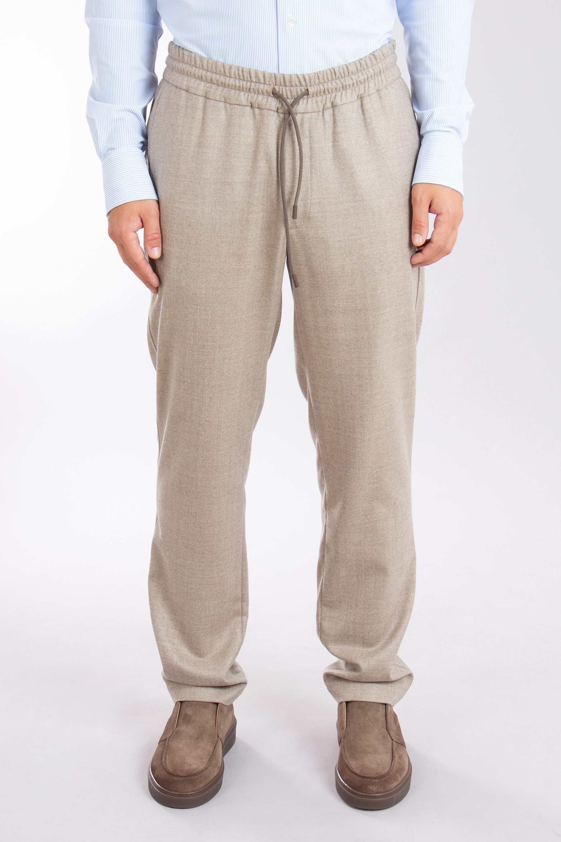 SEASE Herringbone Virgin Wool Pants Mindset