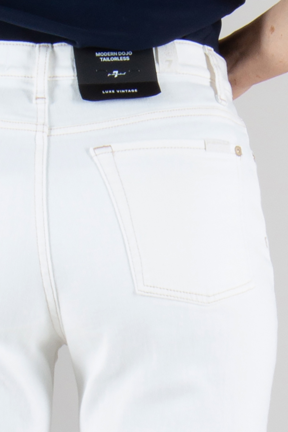 7 FOR ALL MANKIND Flared Cotton mix Denim Jeans Dojo