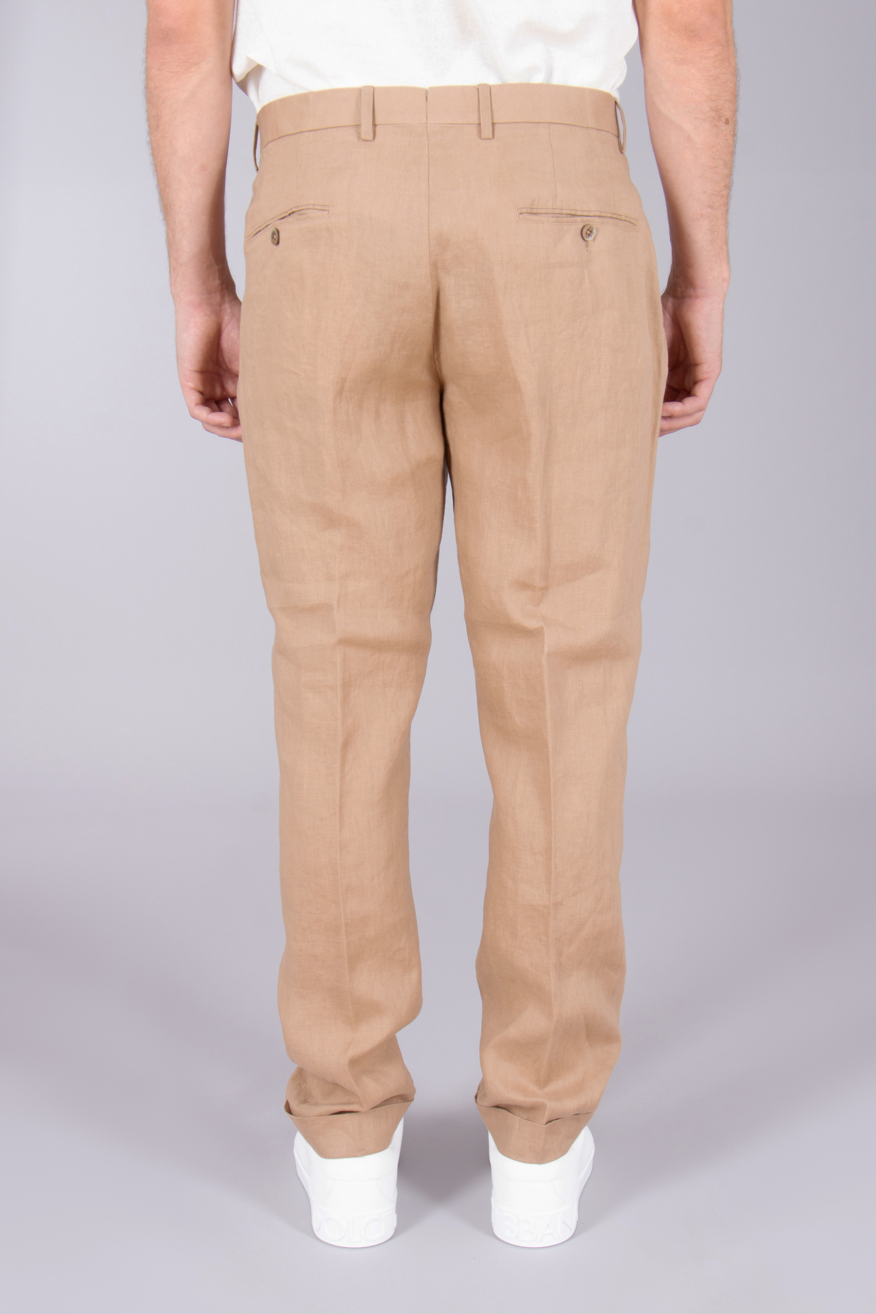 GTA Carrot Fit Linen Pleated Pants Luca