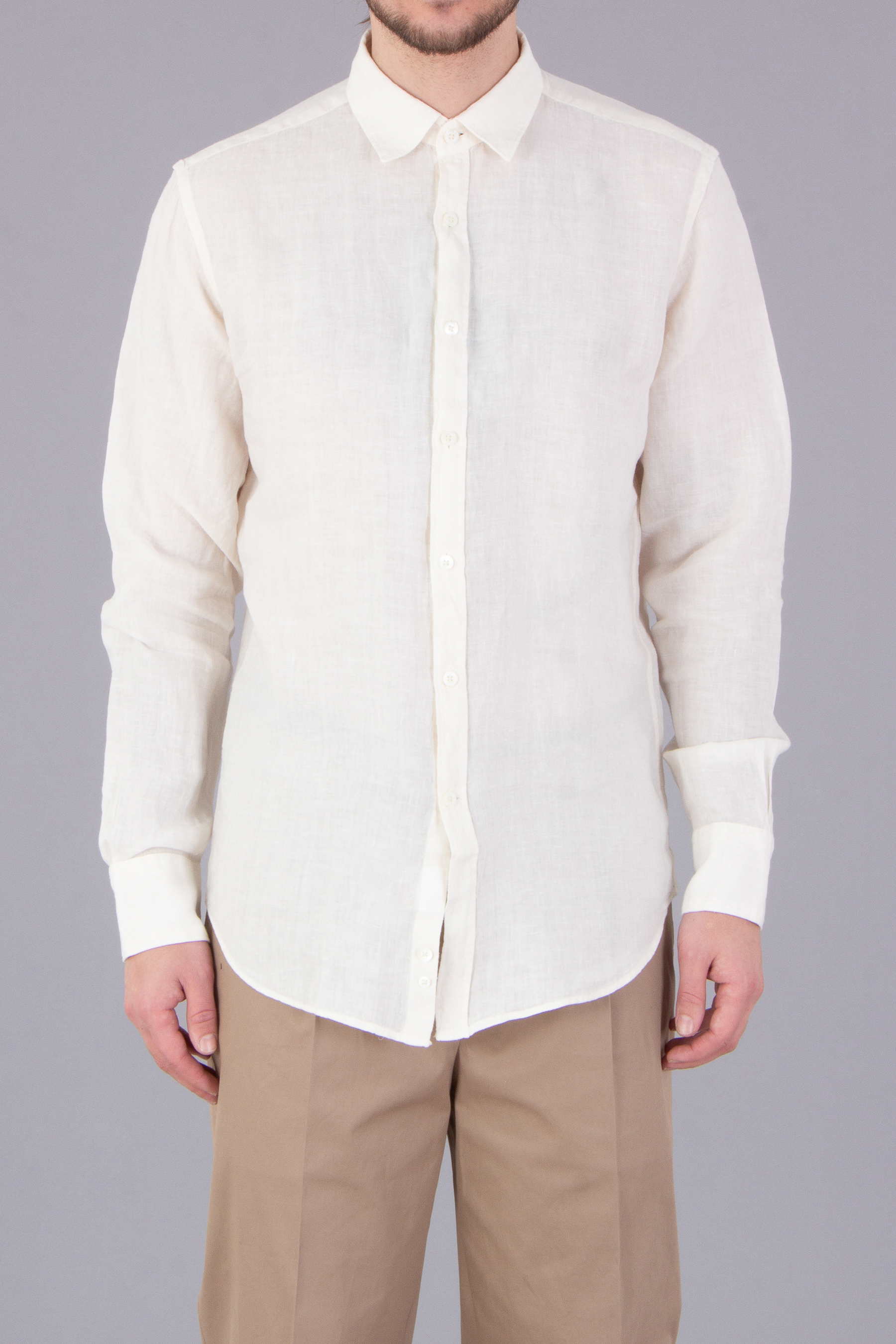 CANALI Regular Fit Linen Shirt