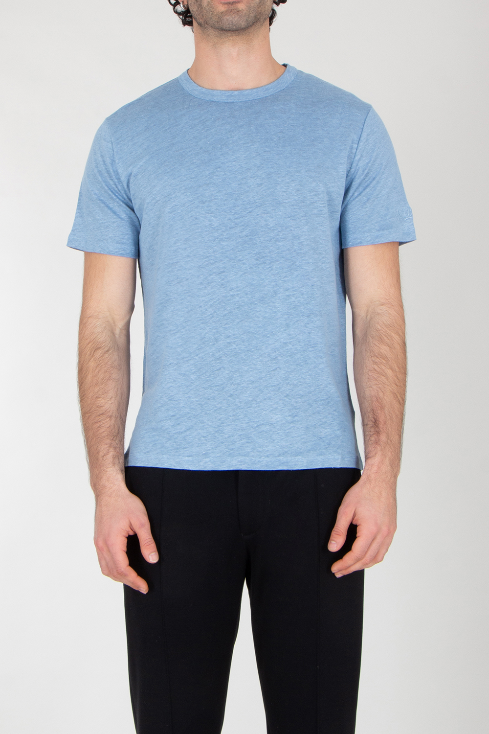 MC 2 SAINT BARTH Regular Fit Linen Jersey T-Shirt 