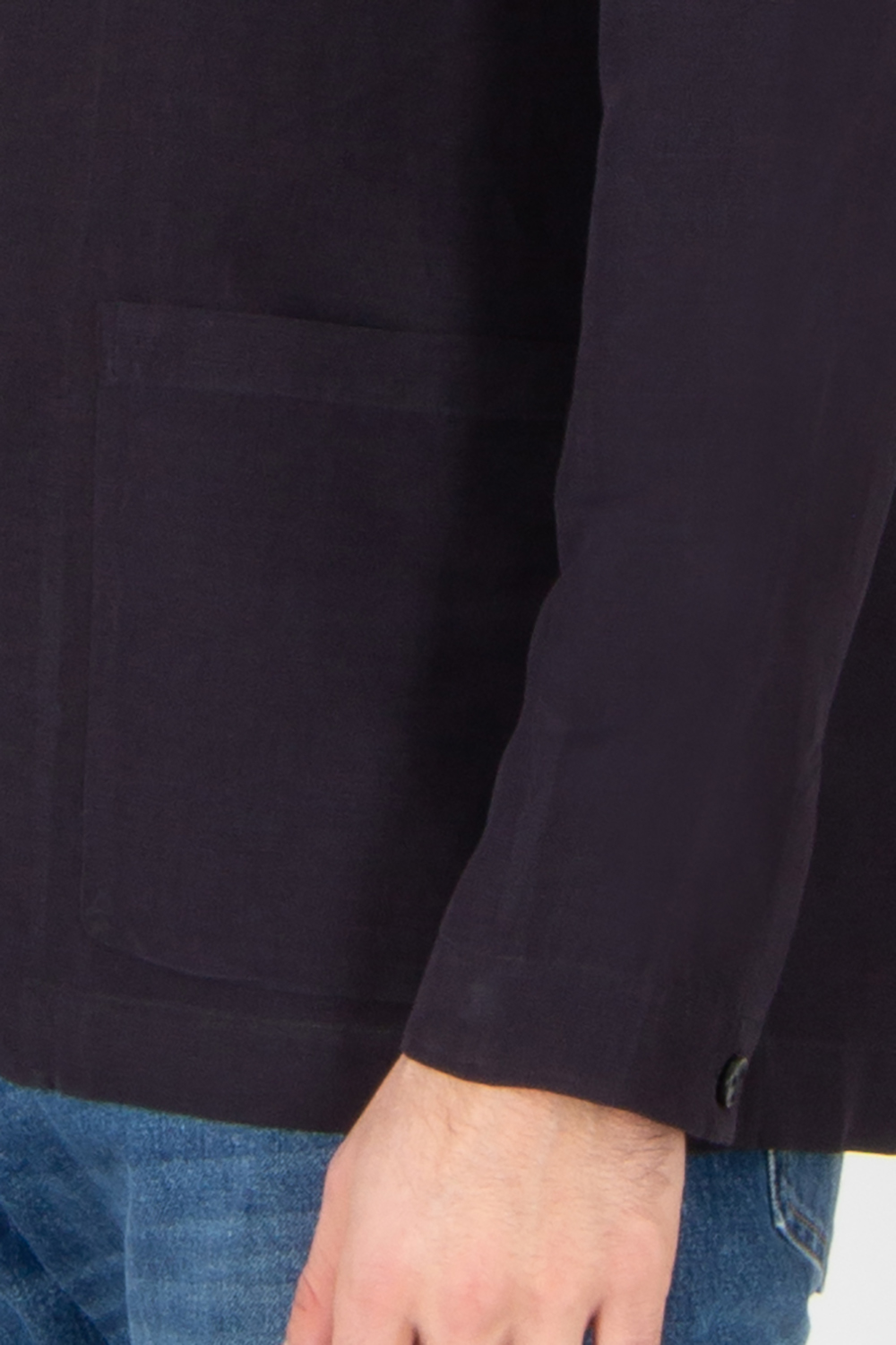 BRIONI Regular Fit Linen-Silk Blend Blazer Shirt