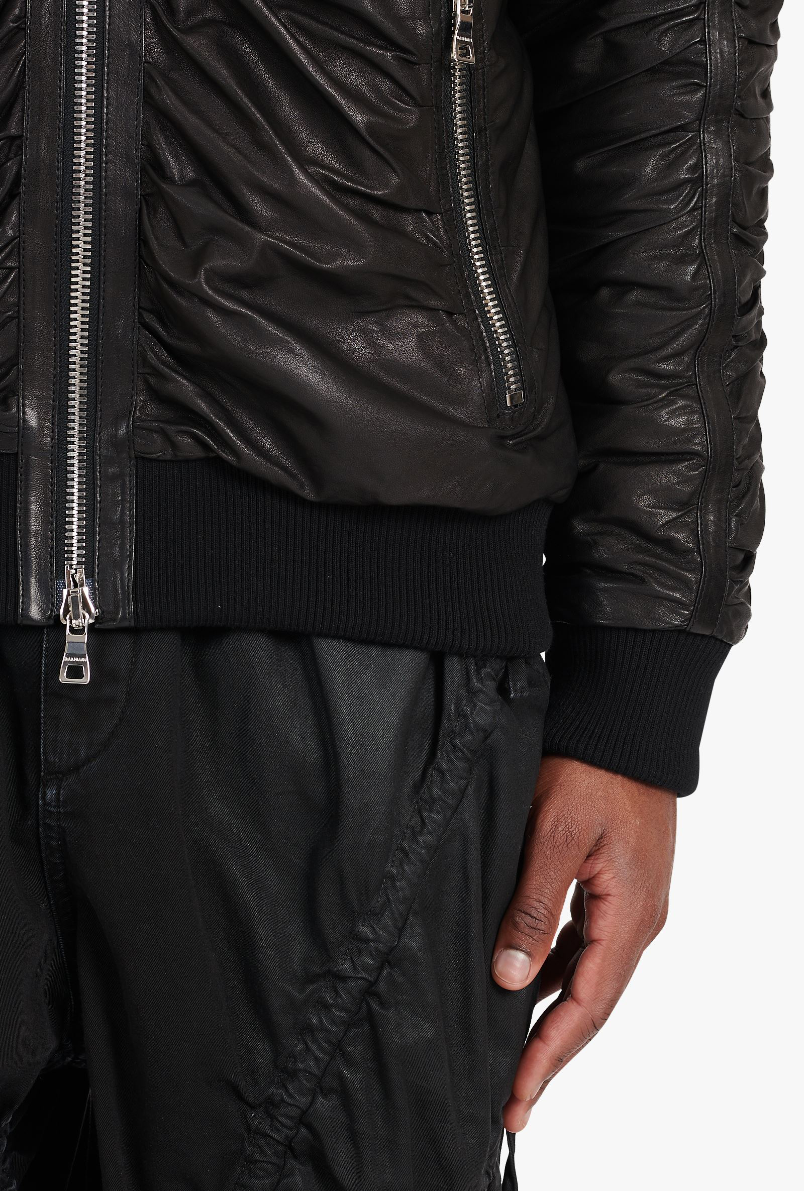 BALMAIN Leather Bomber Jacket BALMAIN Leather Bomber Jacket