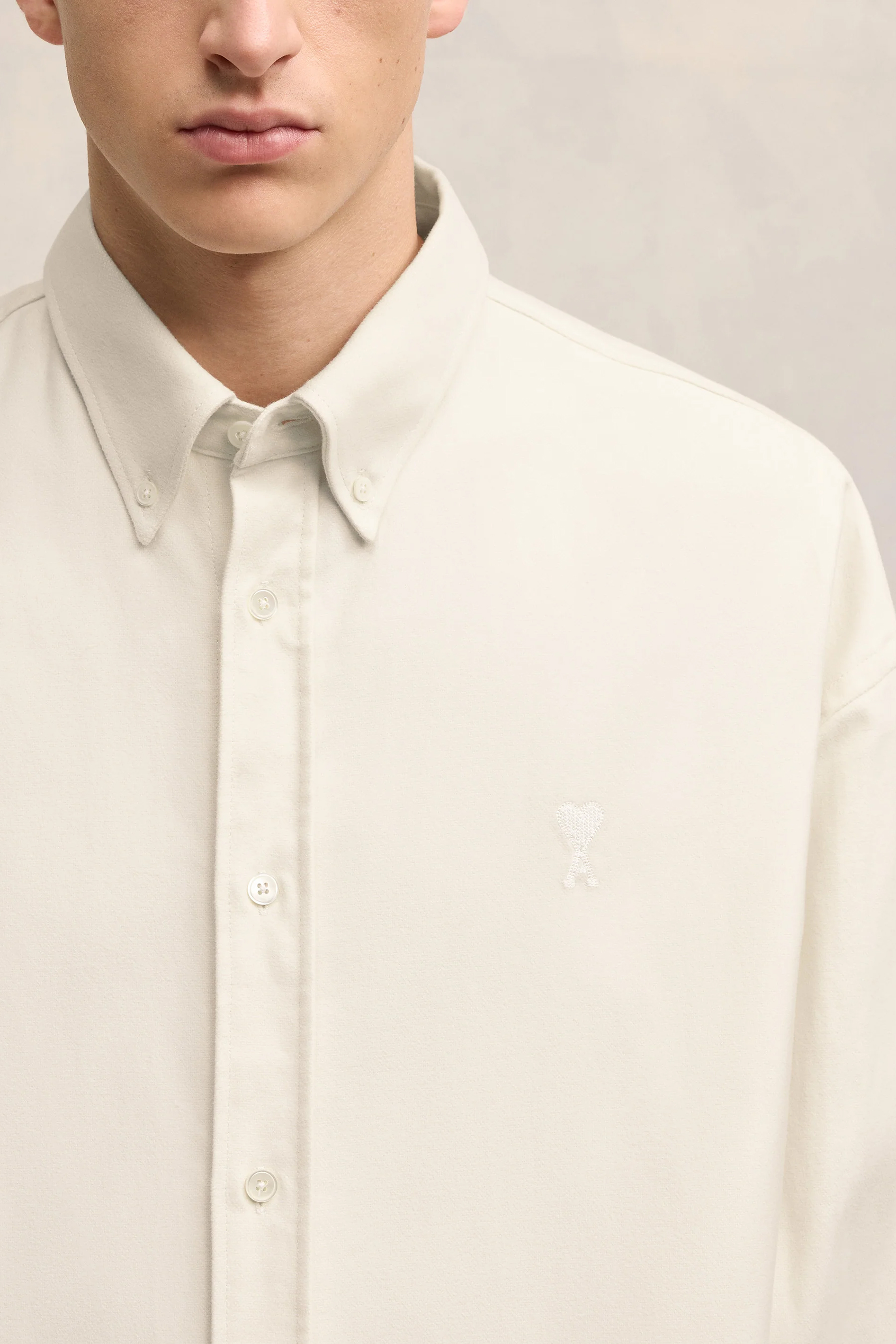 AMI PARIS Boxy Fit Cotton Oxford Shirt AMI PARIS Boxy Fit Cotton Oxford Shirt
