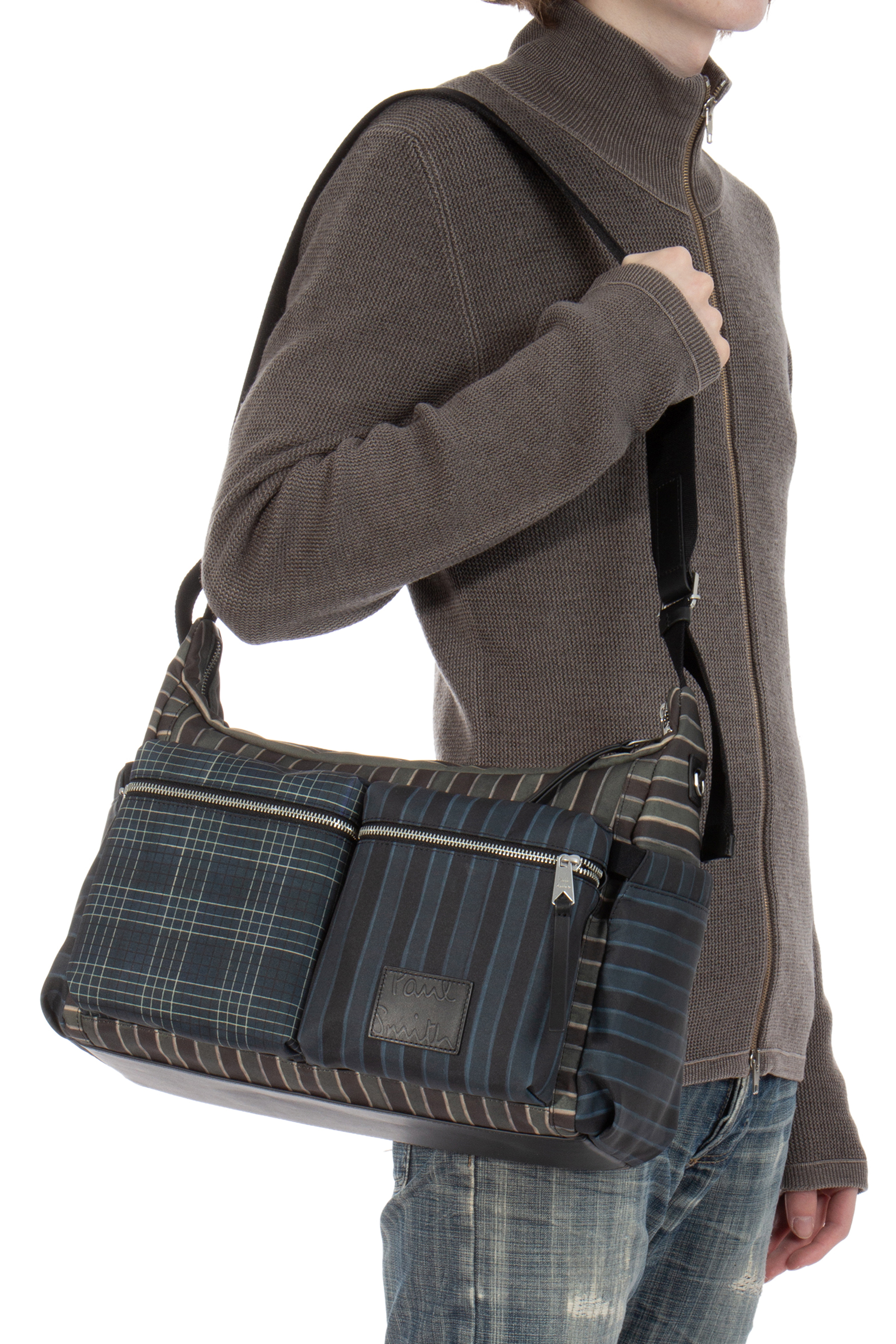 PAUL SMITH Large Recycled Fabric Crossbody Bag PAUL SMITH Large Recycled Fabric Crossbody Bag