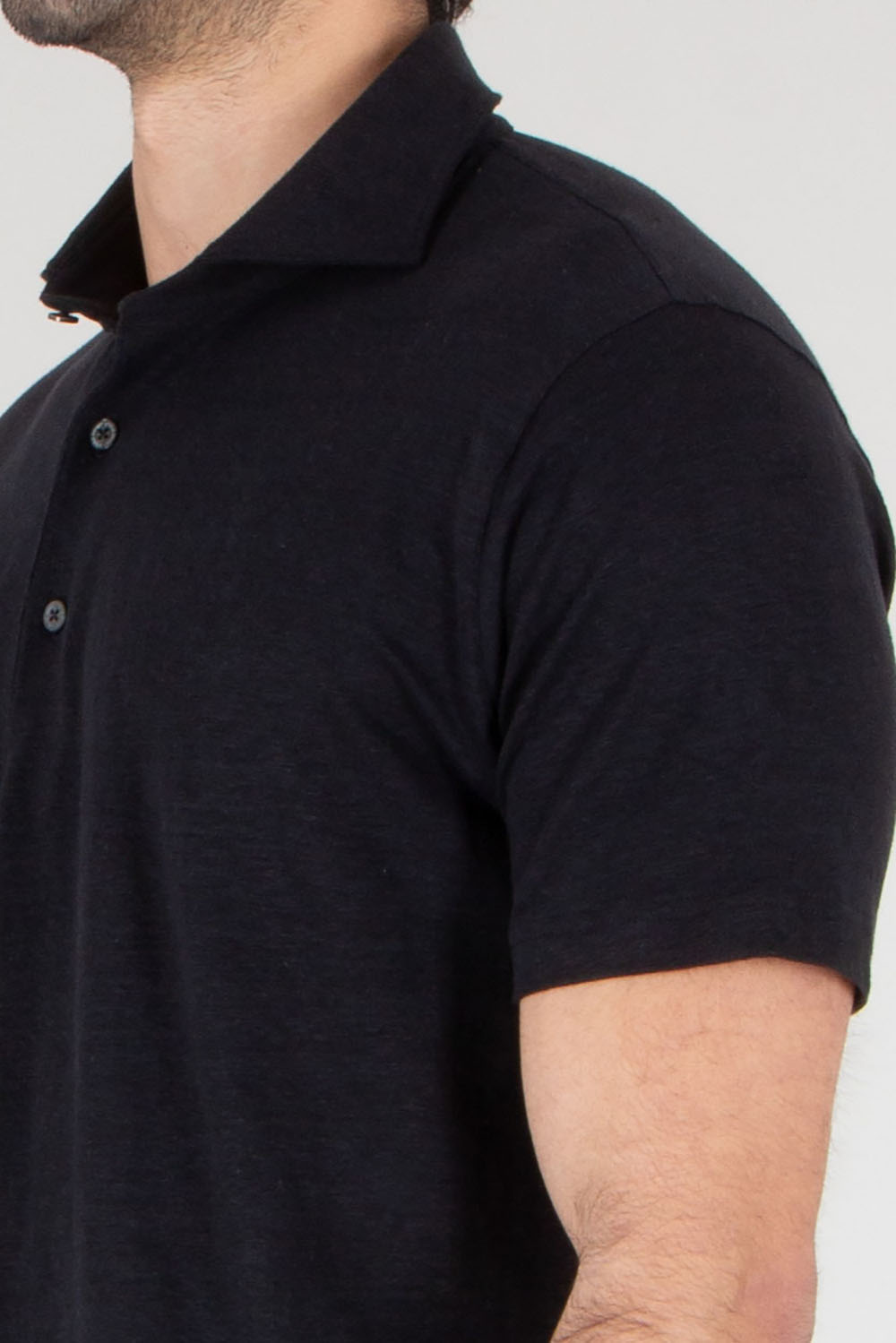 STEFAN BRANDT Regular Fit Linen Stretch Jersey Polo Shirt Laurin
