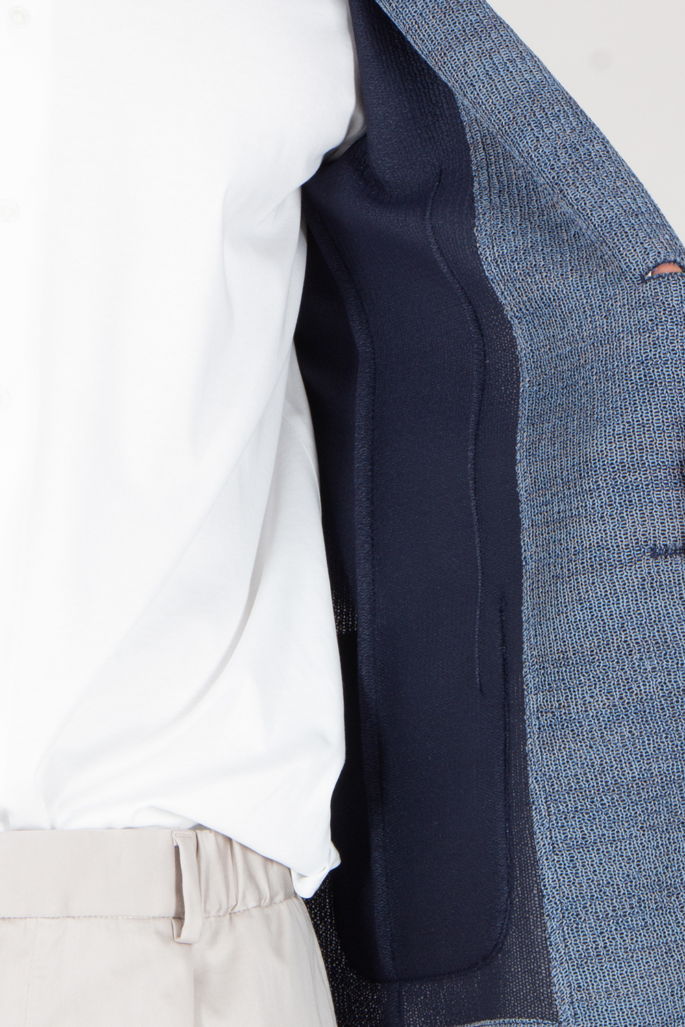 EMPORIO ARMANI Regular Fit Icon 3D Effect Knit Cotton Jacket