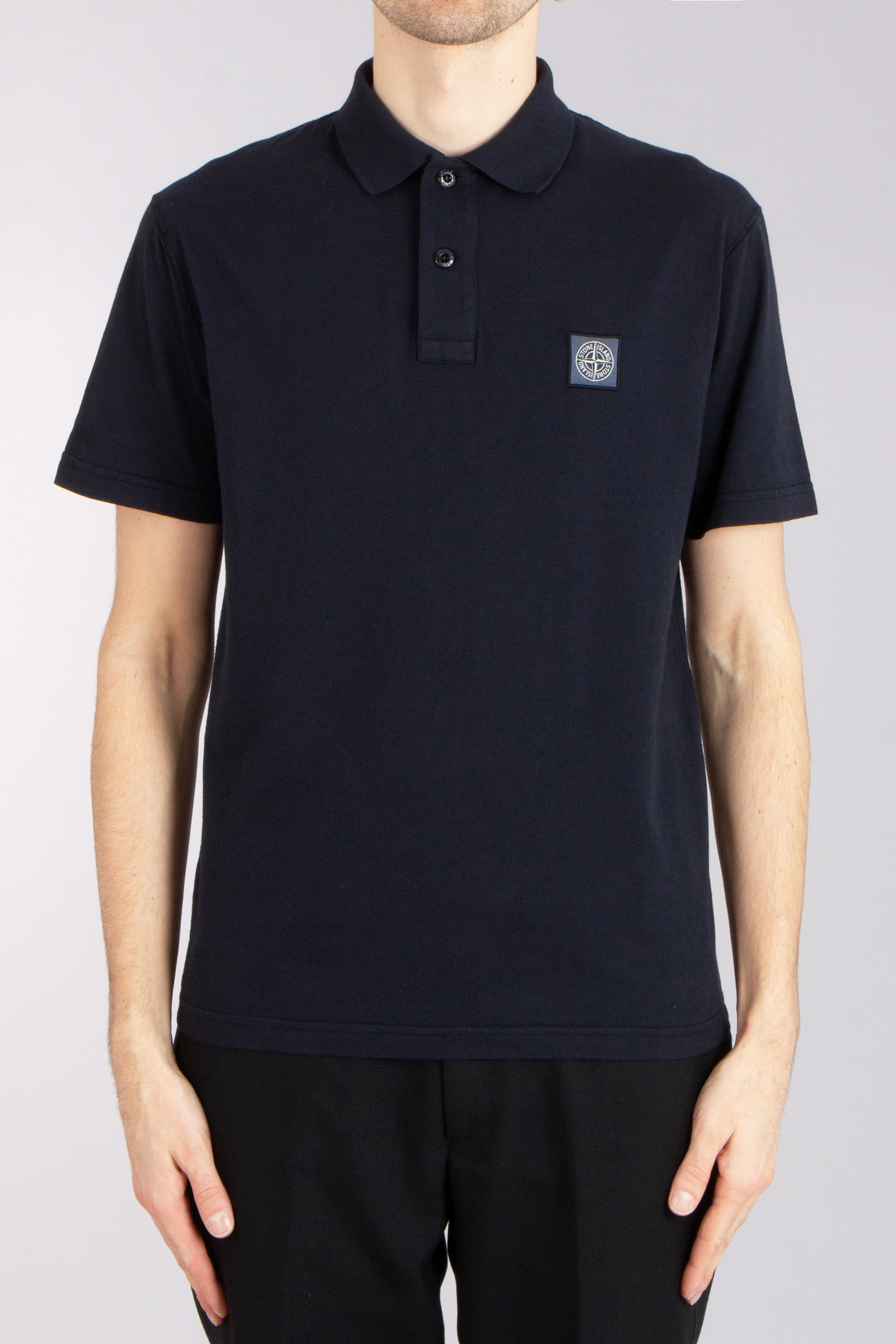 STONE ISLAND Fissato Effect Organic Cotton Jersey Polo Shirt STONE ISLAND Fissato Effect Organic Cotton Jersey Polo Shirt
