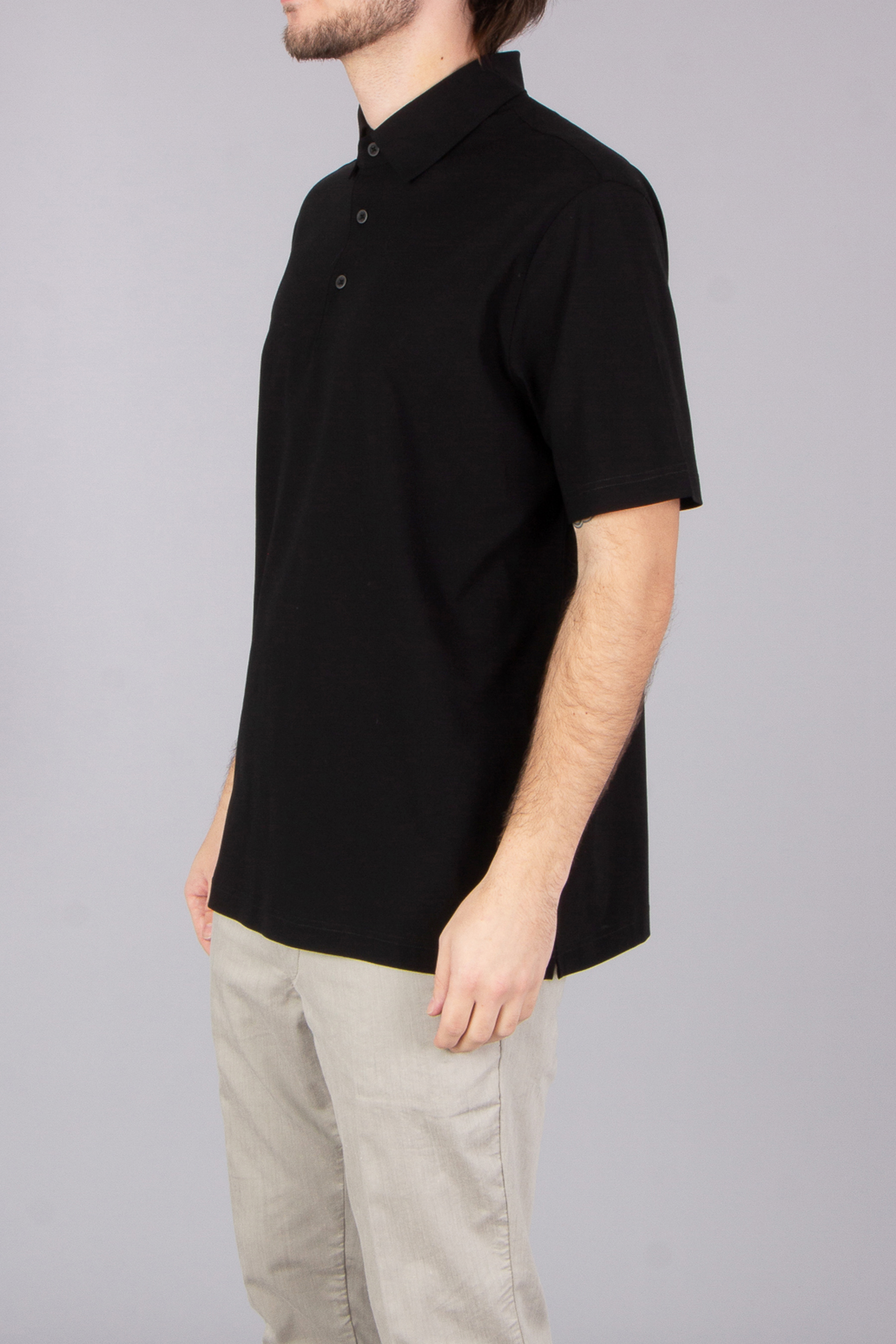 HERNO Regular Fit Voile Crêpe Jersey Polo Shirt HERNO Regular Fit Voile Crêpe Jersey Polo Shirt
