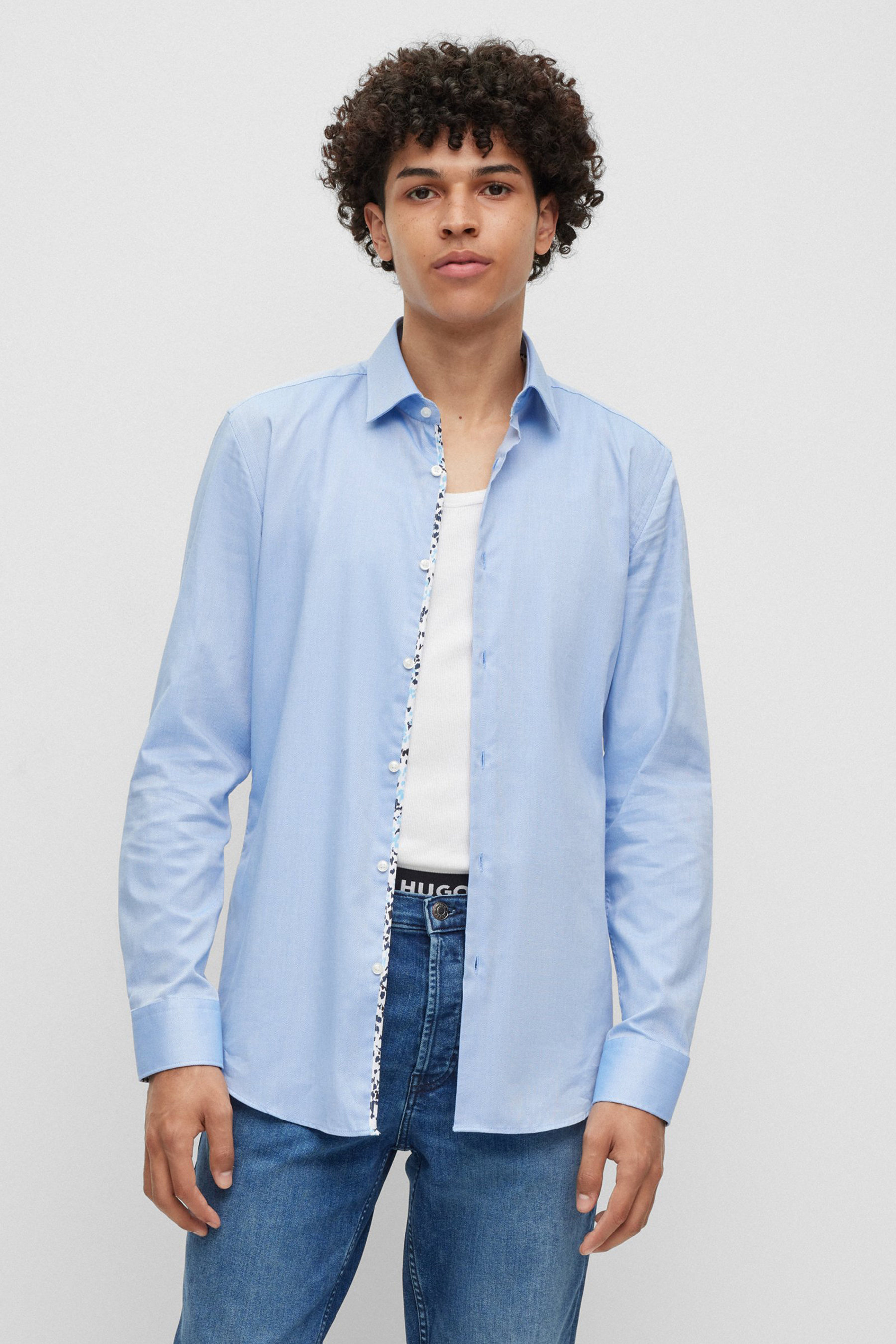 Slim fit cotton oxford shirt deals