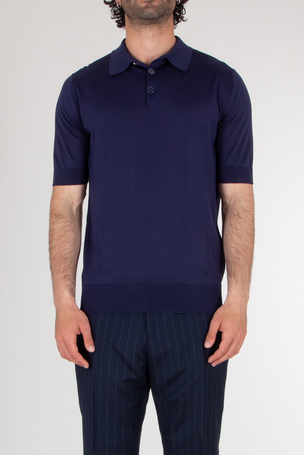 DOLCE & GABBANA  Serafino Silk Embroidered Polo