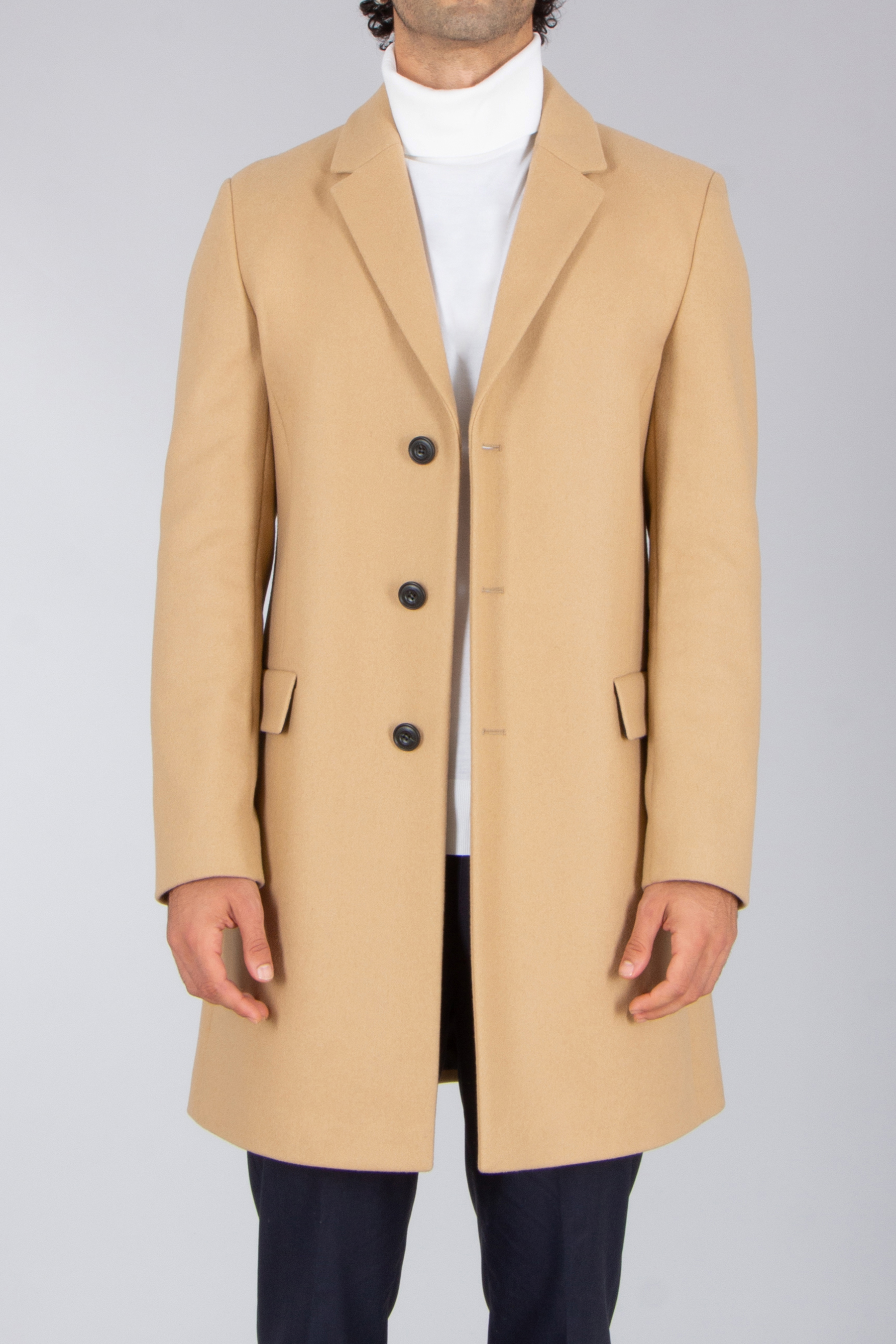 HUGO Regular Fit Virgin Wool Blend Coat Migor Bekleidung, Mantel