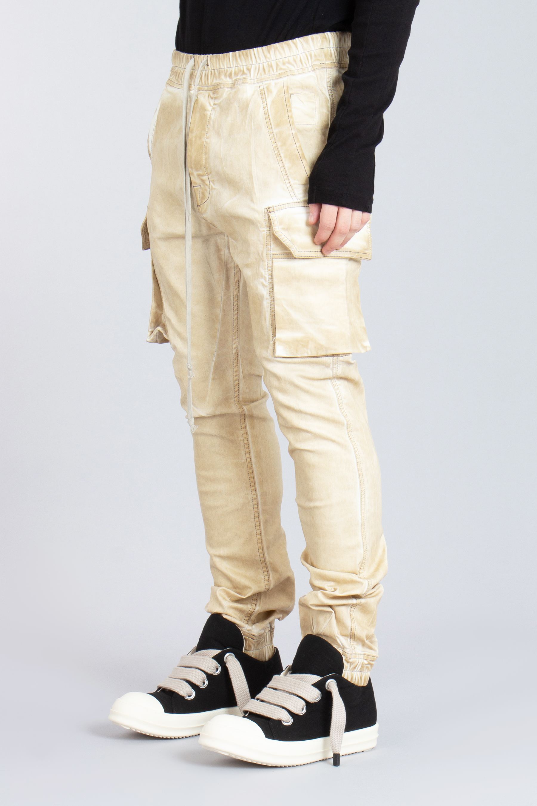 RICK OWENS DRKSHDW Mastodon Cut Overdyed Foil Stretch Denim Pants RICK OWENS DRKSHDW Mastodon Cut Overdyed Foil Stretch Denim Pants