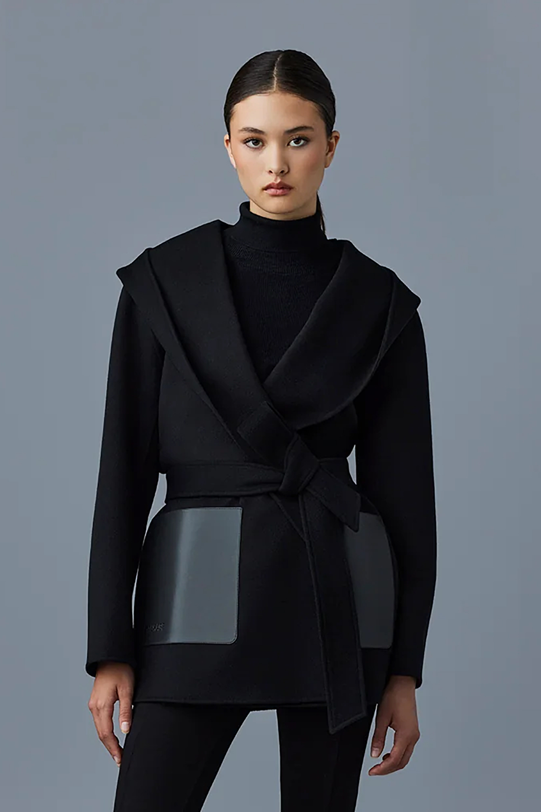 MACKAGE Double-Face Wool Wrap Coat Azra MACKAGE Double-Face Wool Wrap Coat Azra