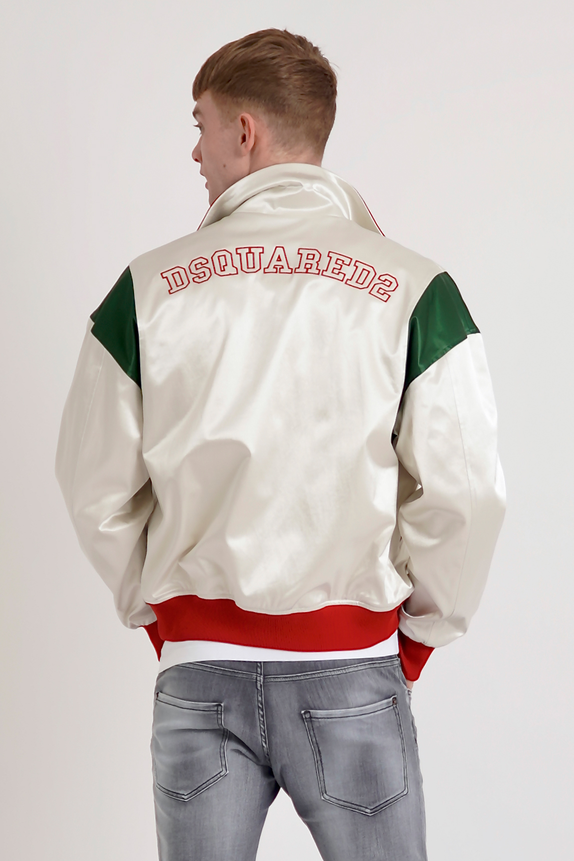 DSQUARED2 Bowling Satin Bomber Jacket DSQUARED2 Bowling Satin Bomber Jacket