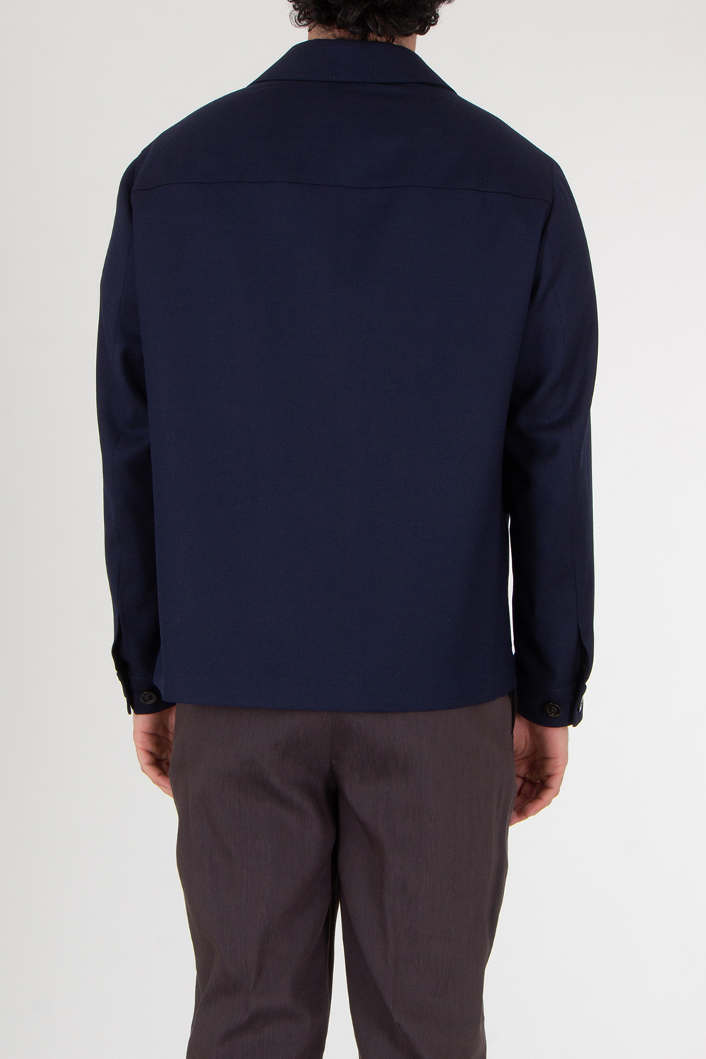BOGLIOLI Regular Fit Virgin Wool Overshirt 