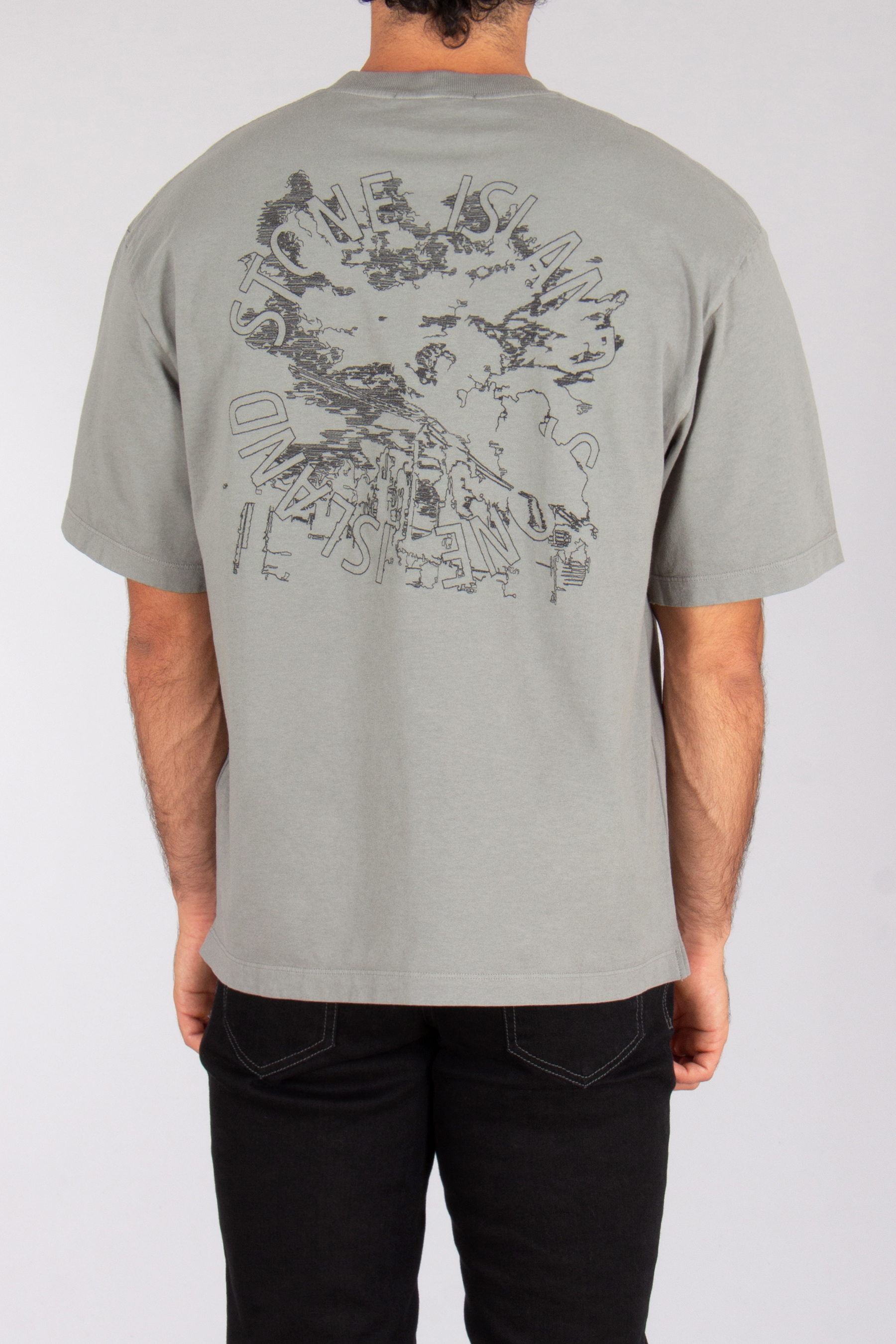 STONE ISLAND Regular Fit Megacity Sky Embroidery Combed Organic Cotton Jersey T-Shirt T-shirt, Erwachsener, Männlich, Mann, Person