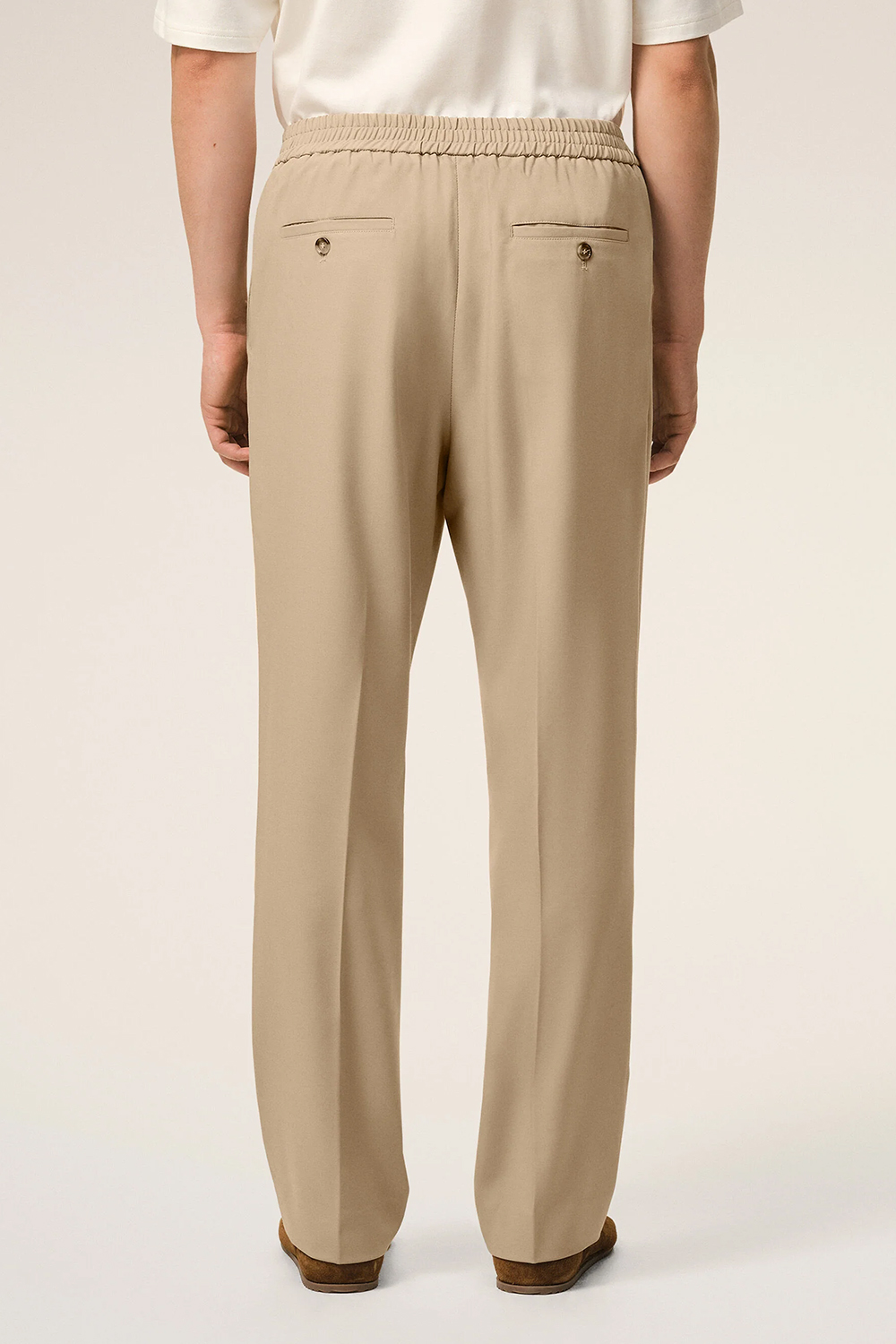 AMI PARIS Straight Leg Virgin Wool Gabardine Pants