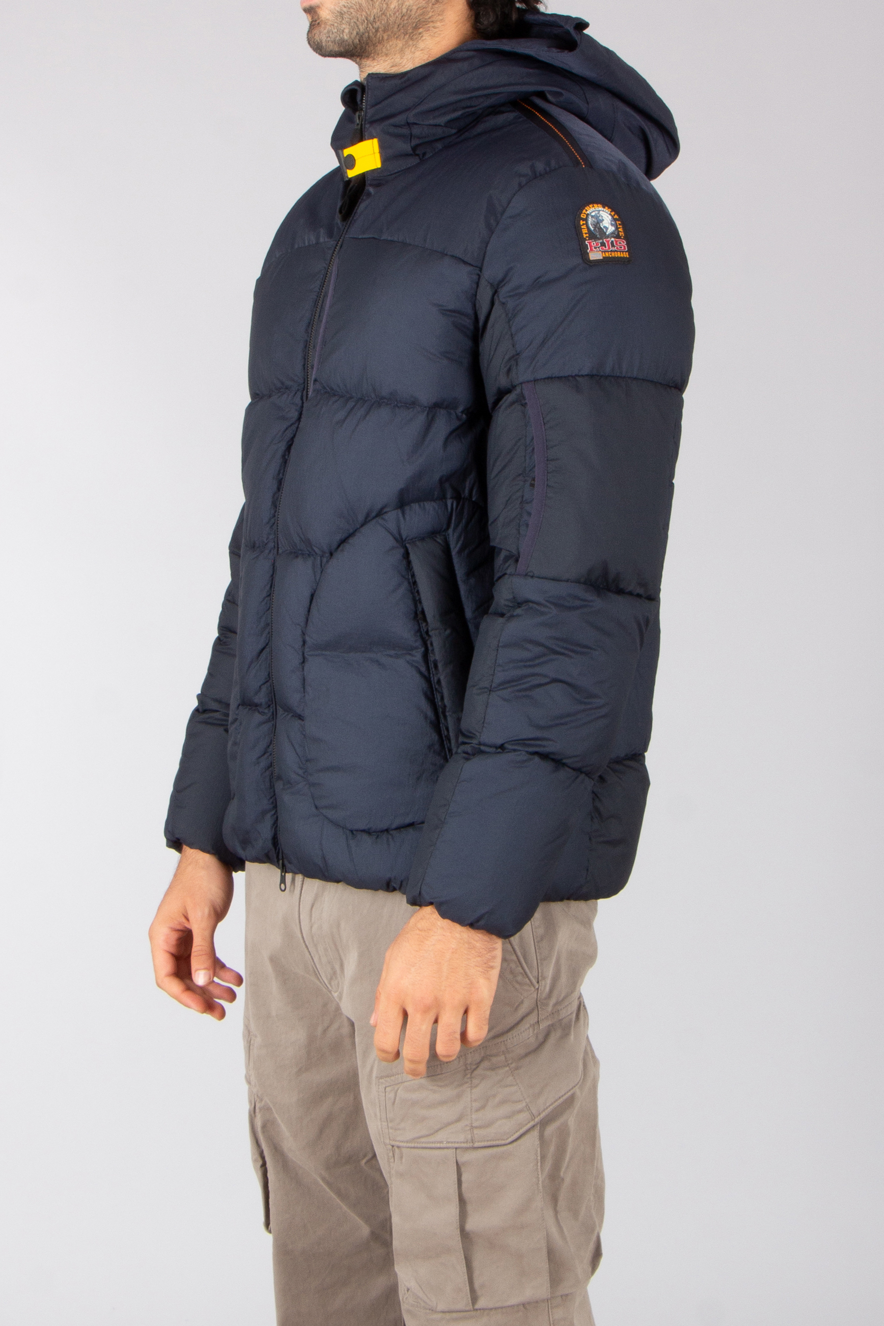 PARAJUMPERS Regular Fit Nylon Ripstop Hooded Down Jacket Sento Mantel, Jacke, Erwachsener, Mann, Person
