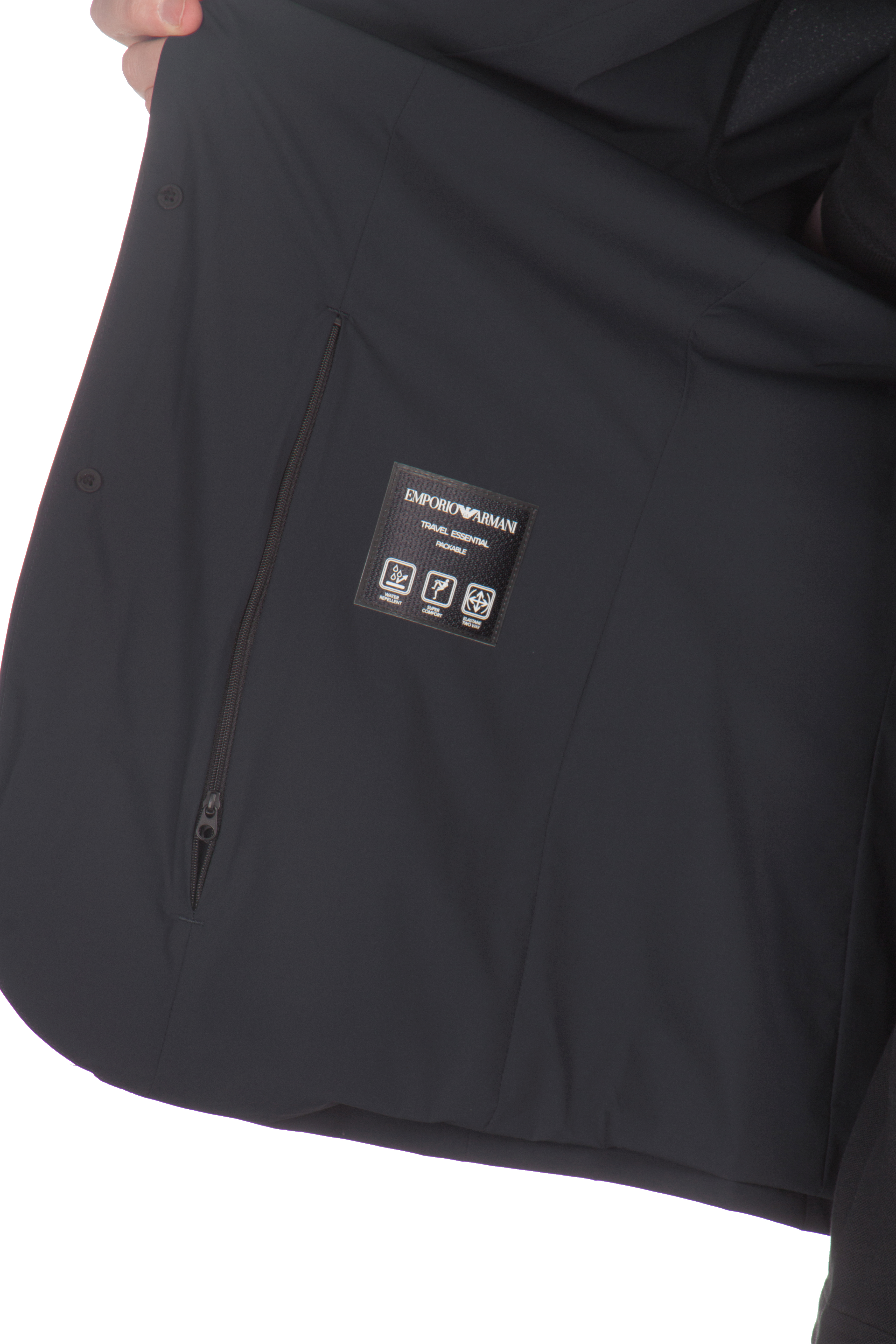 EMPORIO ARMANI Packable Travel Essential Nylon Stretch Jacket